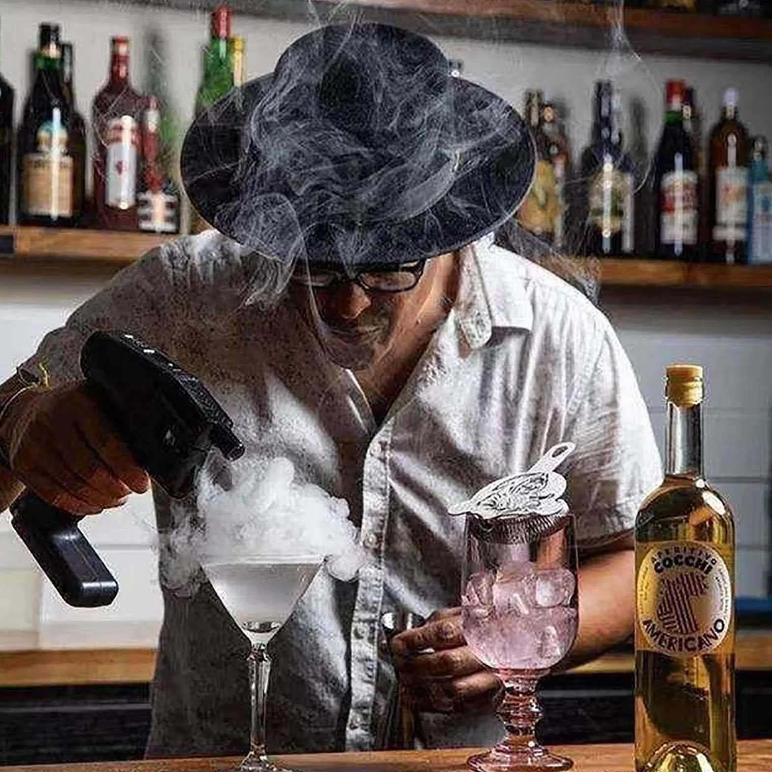5 smaków Olejek i płyn do baniek mydlanych według akcesoriów barowych w kuchni Barman Cocktail Gun Bar Barman