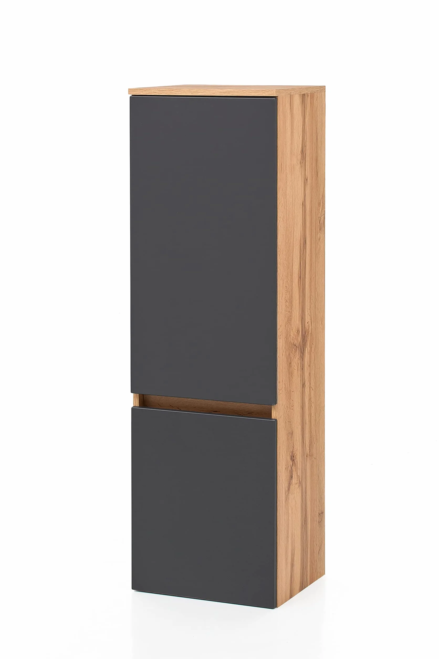 Kolumna Kornel/Luna 40 cm, 2 drzwi – dąb/szary matowy