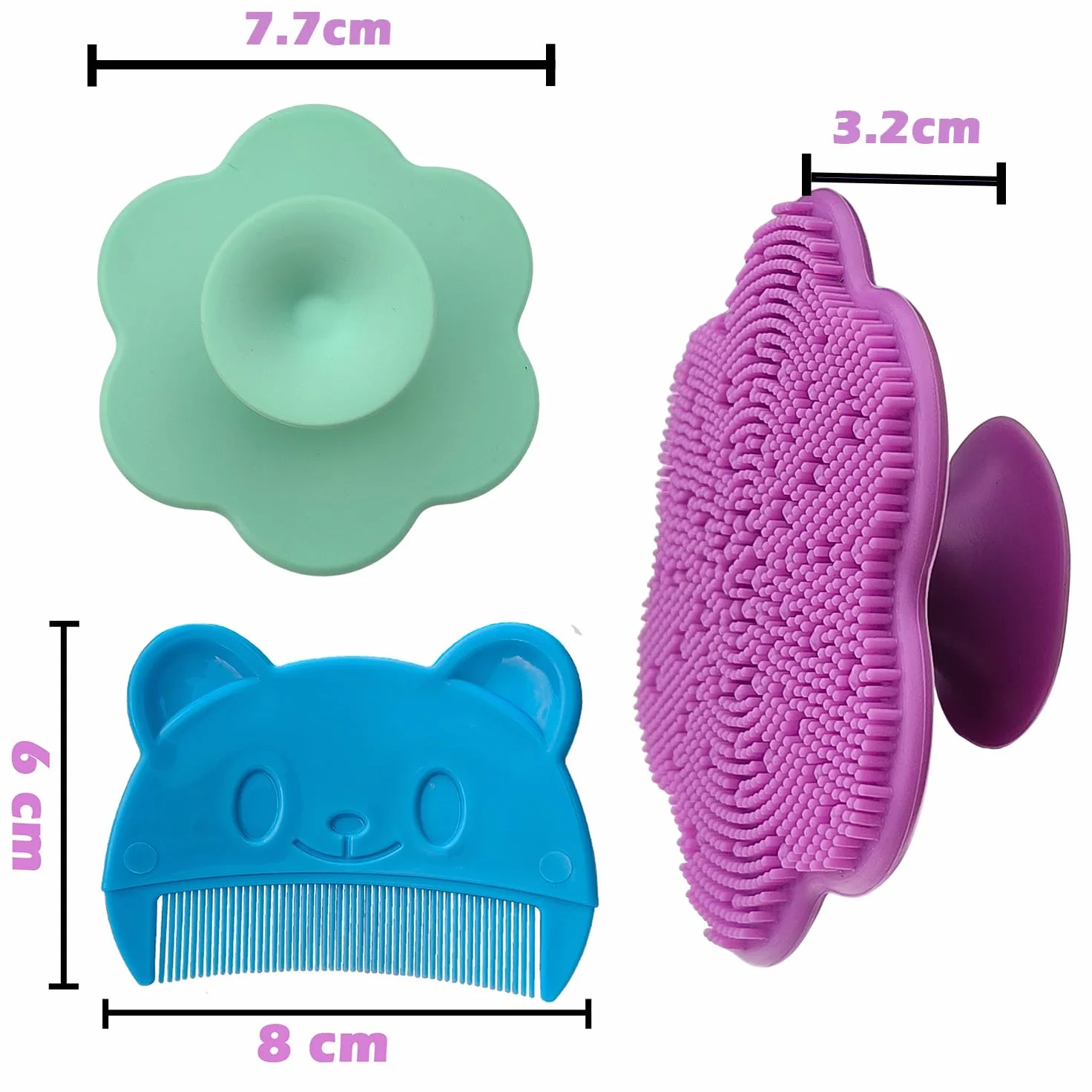Silikonowa szczotka do peelingu twarzy, szczotka do kąpieli dla niemowląt, szczotka do czyszczenia twarzy, szczotka do kołyski dla niemowląt, silikonowa szczotka do masażu, odpowiednia do oczyszczania