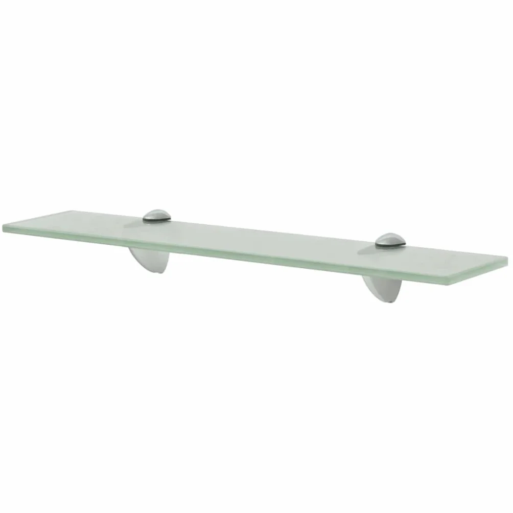 Szklane półki wiszące, 50 x 20 cm, grubość 8 mm, zestaw 2 sztuk, regał ścienny do salonu, sypialni, łazienki, nowoczesne wzornictwo, łatwy montaż, nośność 10 kg