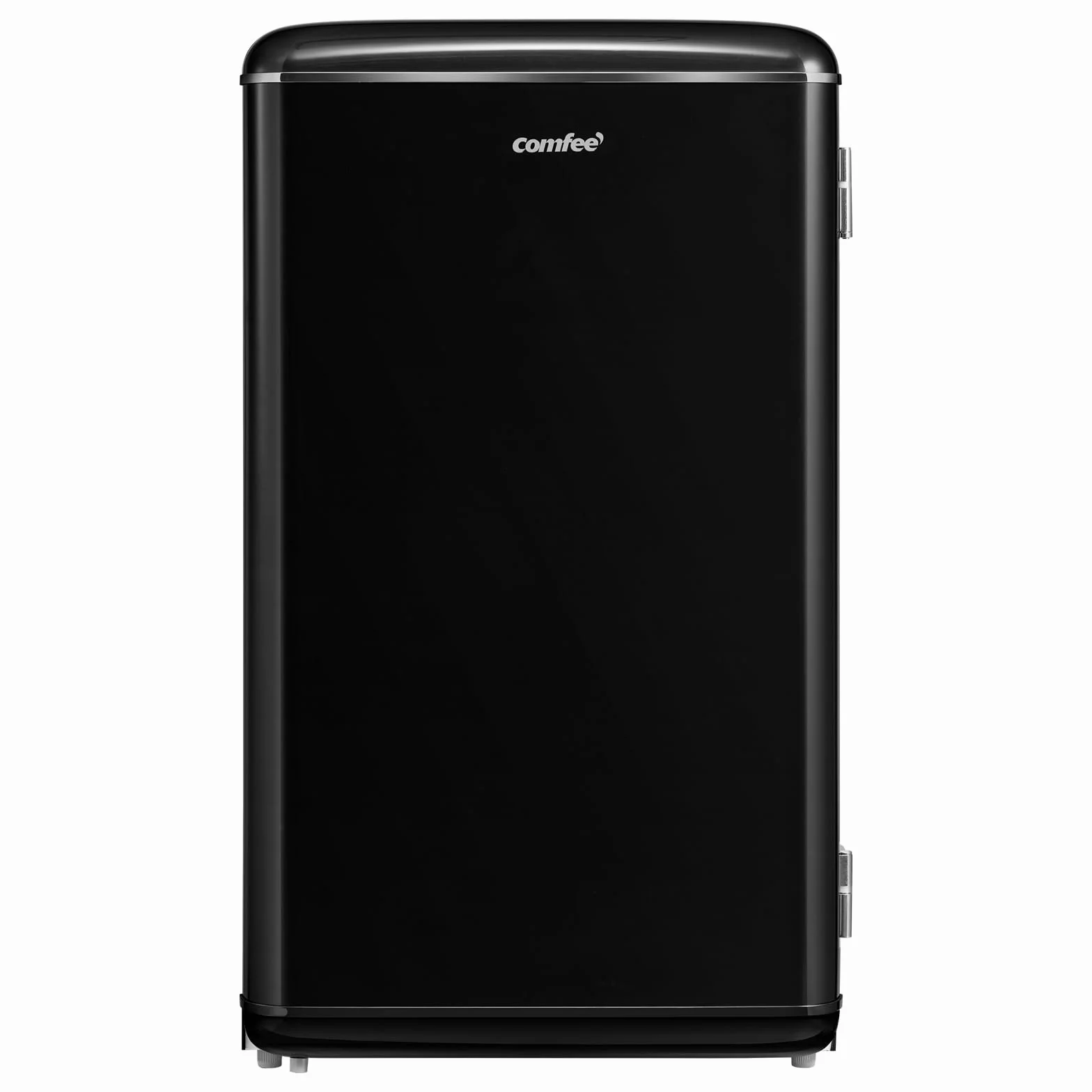 Comfee ' RCD93BL2EURT(E) lodówka pod blatem, 93 l, lodówka w stylu retro, wolnostojąca z komorą na lodówkę, regulowane termostaty, światło LED, czarna