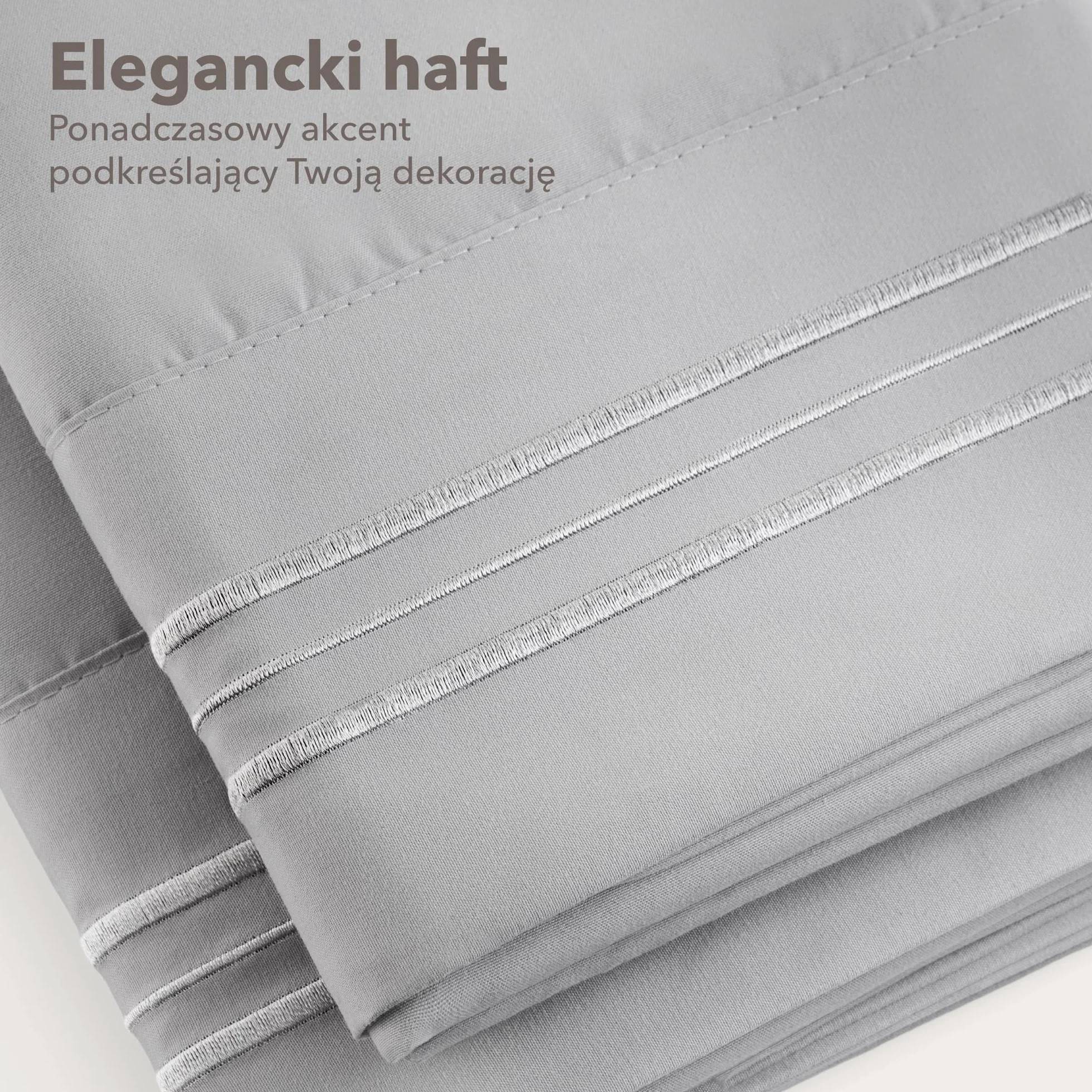 Dreamzie Poszewki na poduszki 60x60 Zestaw 2 sztuk ze szczotkowanej mikrofibry Oeko-Tex Szara