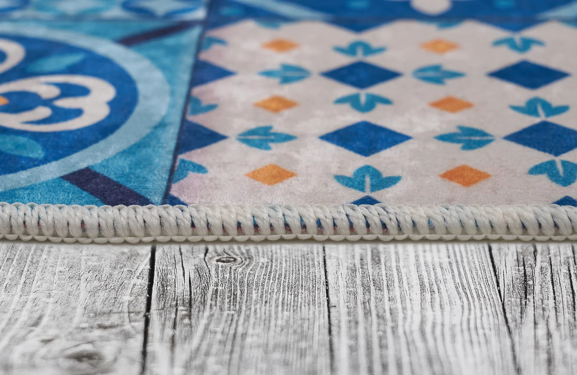 wunderlin Chodnik na korytarz, dywan do kuchni, kolekcja, nadaje się do prania, nowoczesny design, wartościowy, antypoślizgowy, do kuchni, nadaje się do prania (Big Tiles, 60 x 200 cm)