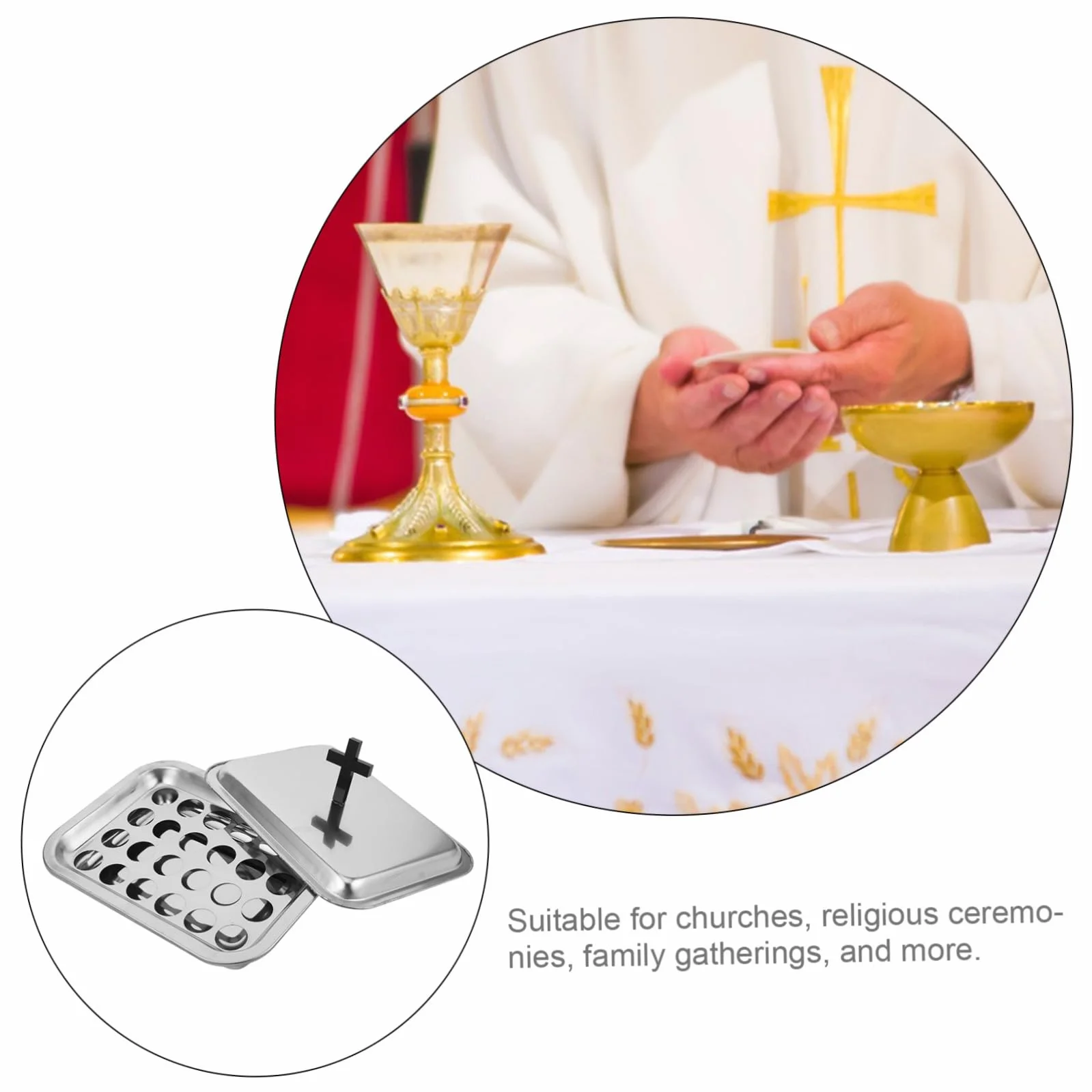 Szt Tacek Stali Nierdzewnej Otworami Podajnik Kieliszki i Karty Uroczystości Religijne Rodzinne Spotkania Dekoracyjna Świąteczne Przyjęcia