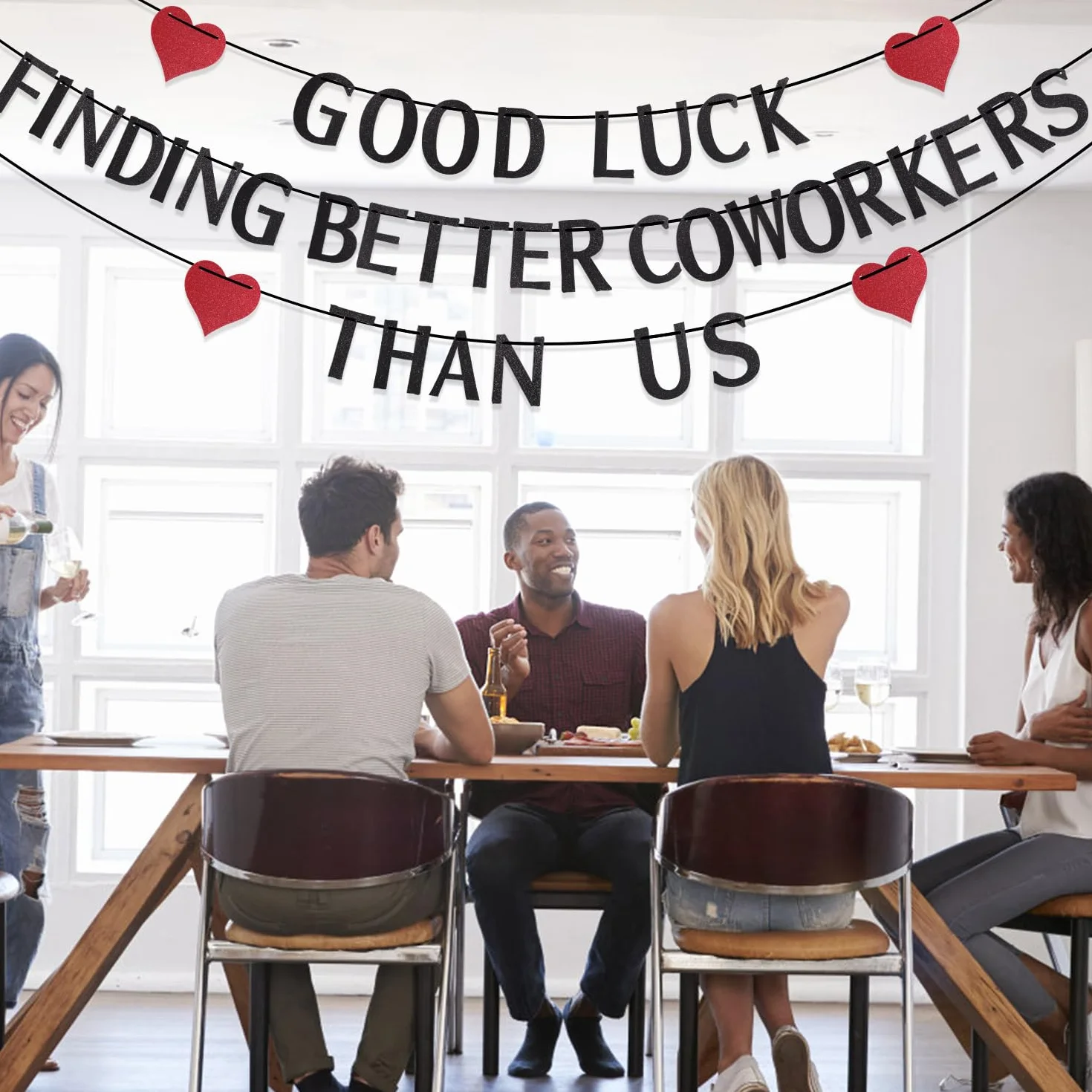 Good Luck Finding Better Coworkers Than Us Baner, Baner na Pozegnanie Wspólpracownika Dekoracje na Przyjecie Pozegnalne Baner na Szczescie Pozostawienie Dekoracji Dla Wspólpracowników