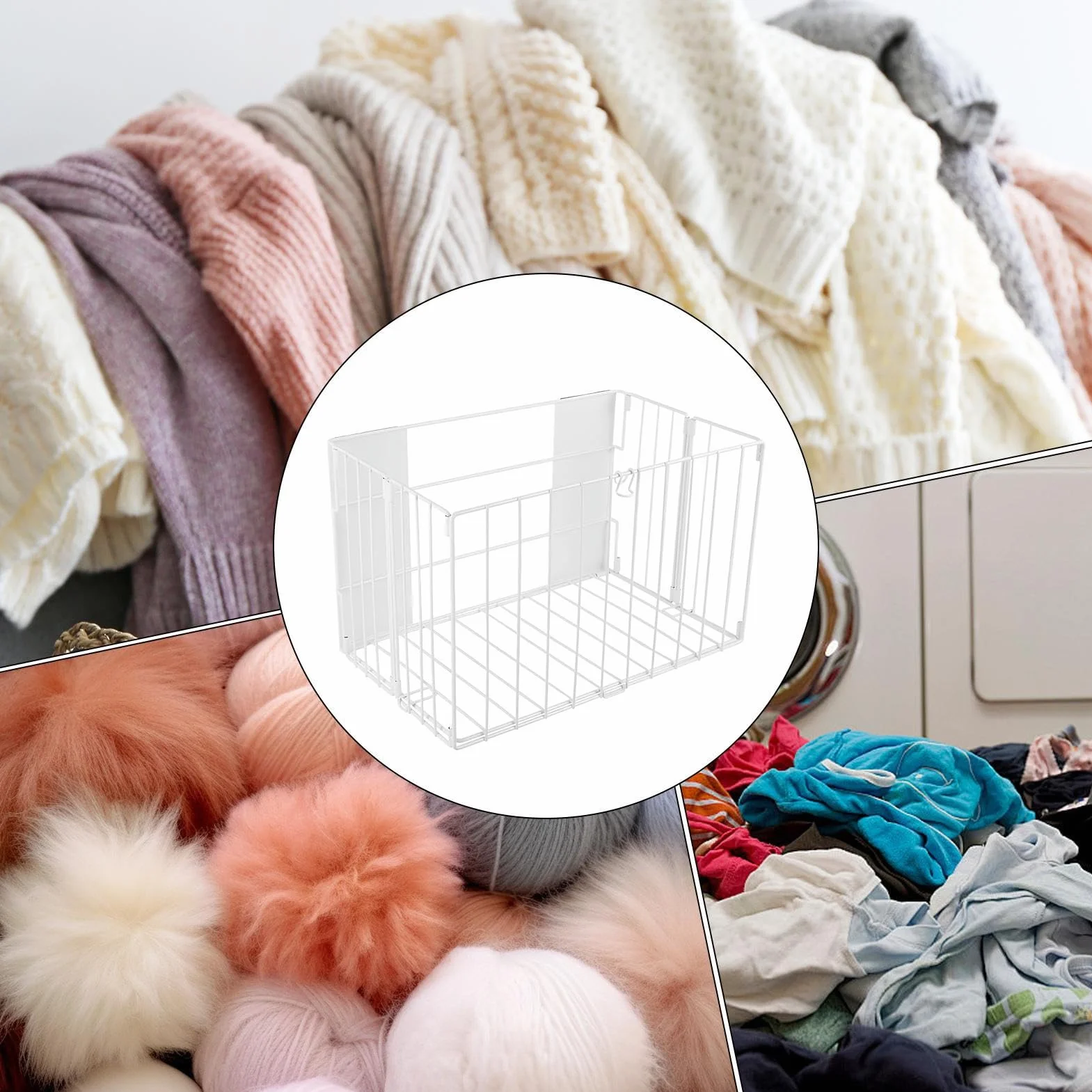 Magnetyczny Na Pranie Składany Organizer Na Ubrania | Pojemnik Do Przechowywania W Pralni Dla Lodówki Łazienki Dormitorium Szafki Biura Domowego Szafy Metalowej Pomieszczenia