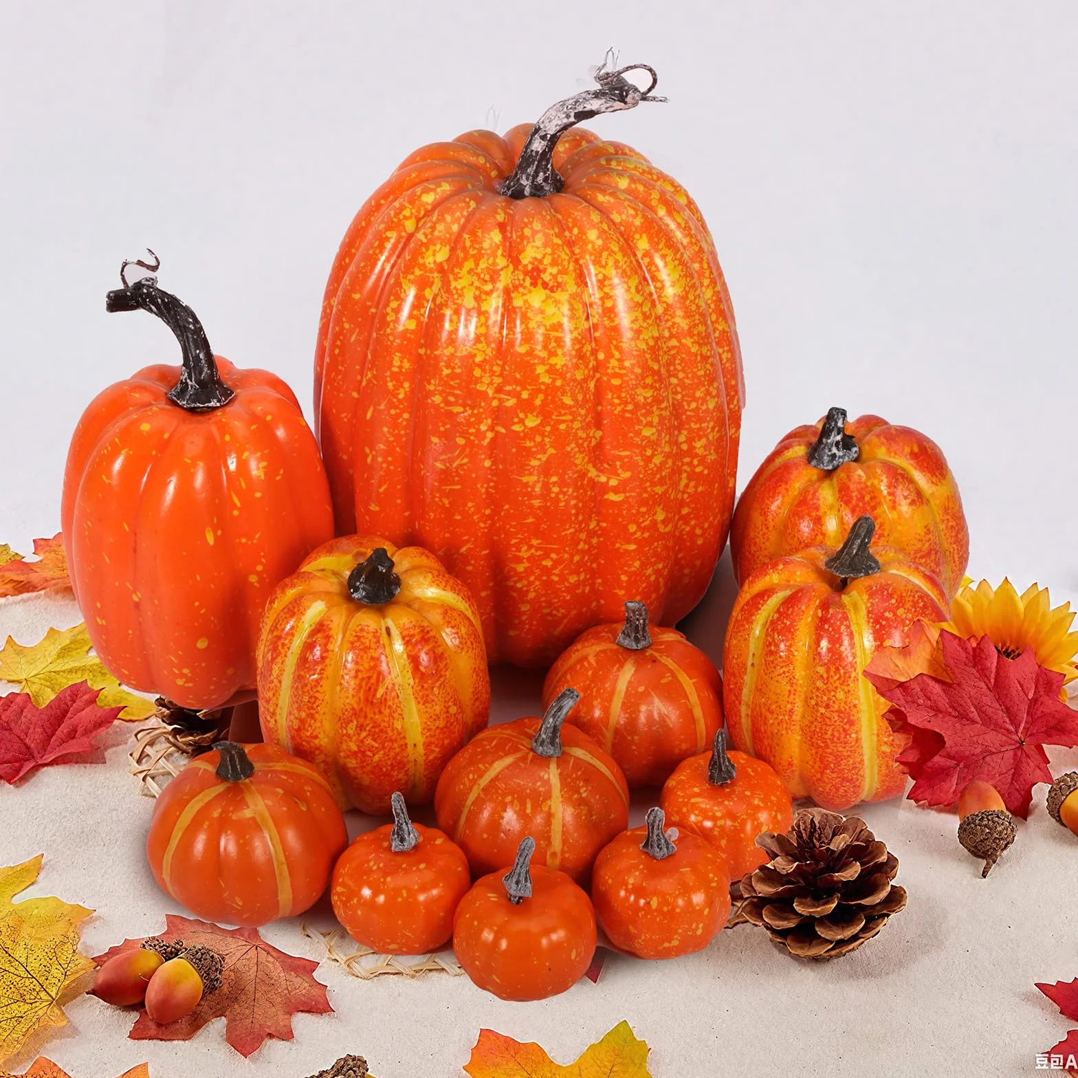 ZLPBAO 12 szt. sztucznych dyń, jesienne dynie na Święto Dziękczynienia, Halloween, Boże Narodzenie lub jesienną dekorację
