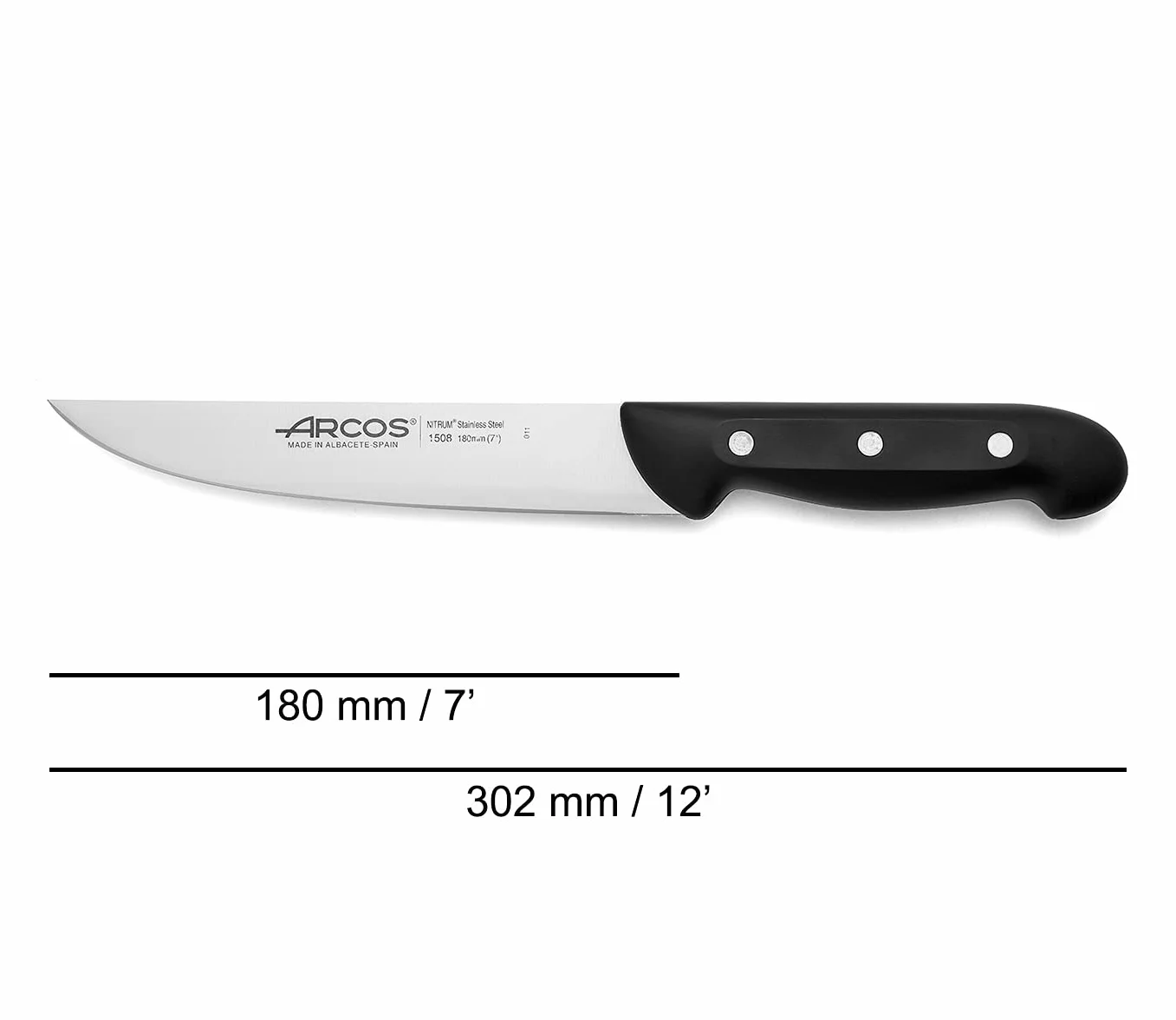 Arcos seria 150800 Maitre nóż kuchenny Nitrum stal nierdzewna 180 mm
