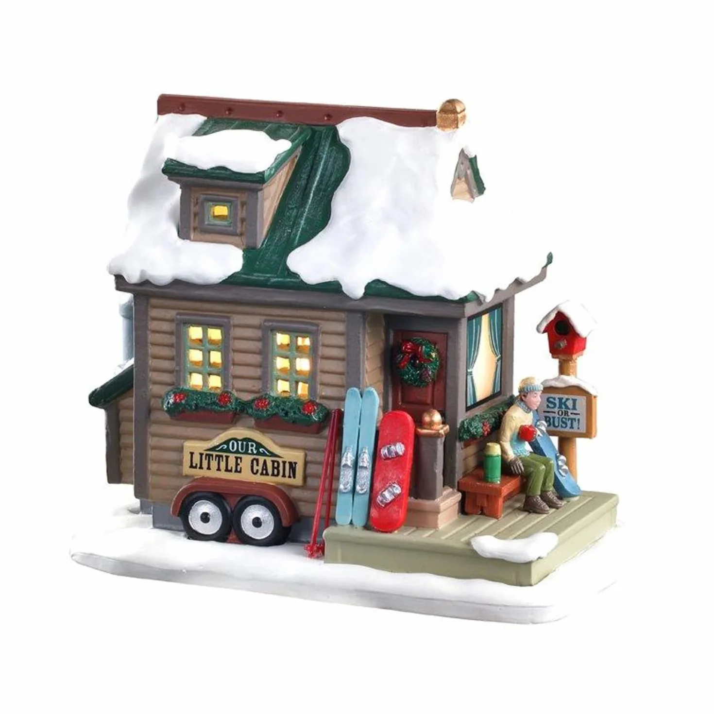 Lemax 05619 Vail Village oświetlony budynek z dala od domu