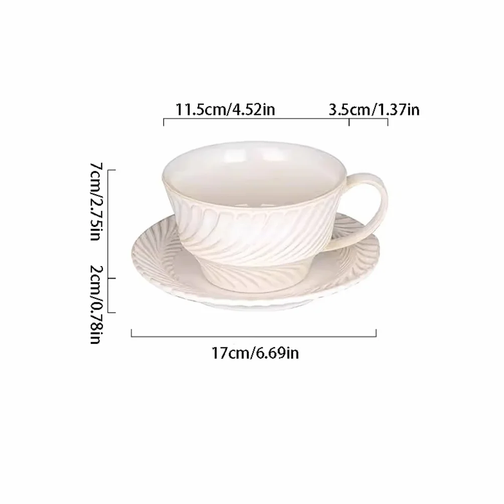 Kubek do kawy Retro kubek do kawy i spodek zestaw do użytku domowego Średniowieczny kubek na mleko ceramiczny popołudniowy kubek na herbatę zastawa stołowa kubek na mleko kubek do kawy