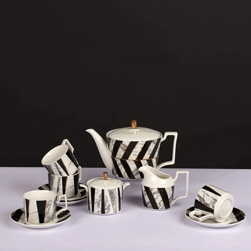 Zestawy Do Herbaty Zestaw Ceramicznych Filiżanek Do Herbaty 4 Szt. Filiżanka Do Herbaty I 4 Spodki Z Mlekiem I Cukiernica Do Domu I Biura Zestaw Do Parzenia Kawy I Herbaty Zestaw Filiżanek Do Kawy I H