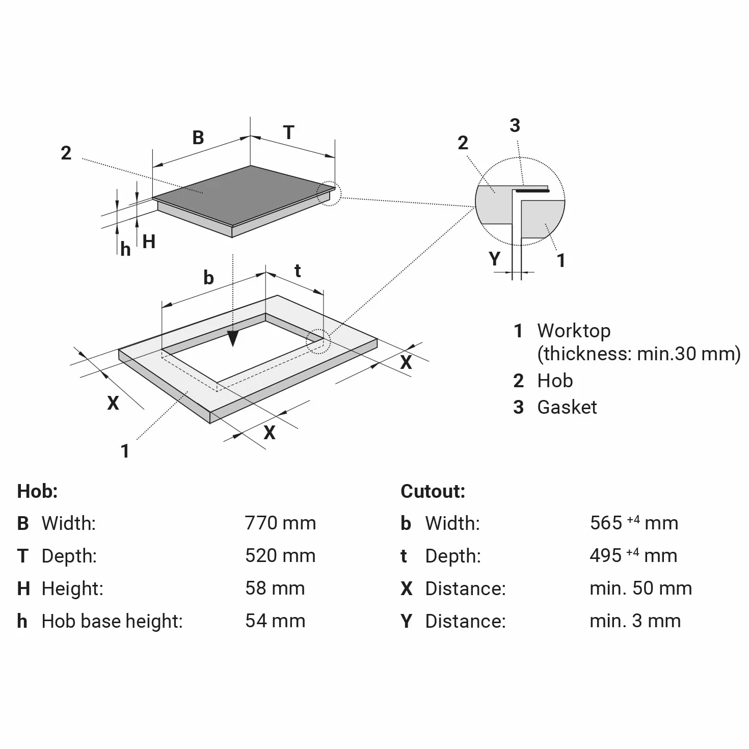 Kuchenka: 60 cm piekarnik do zabudowy BO8805SS + 77 cm płyta indukcyjna IH87704RL | grill | gorące powietrze | automatyczny timer | 2-drożne oszklenie izolacji termicznej | blokada przed dziećmi |