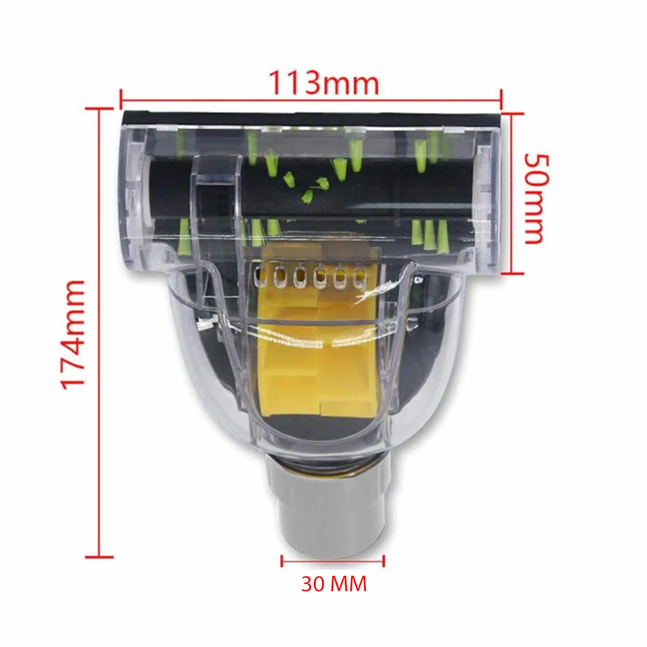 Retoo Uniwersalna mini szczotka turbo do odkurzaczy z przyłączami 30-35 mm, do odkurzaczy domowych i podłogowych, Turbo szczotka podłogowa z głębokim czyszczeniem brudu i kurzu