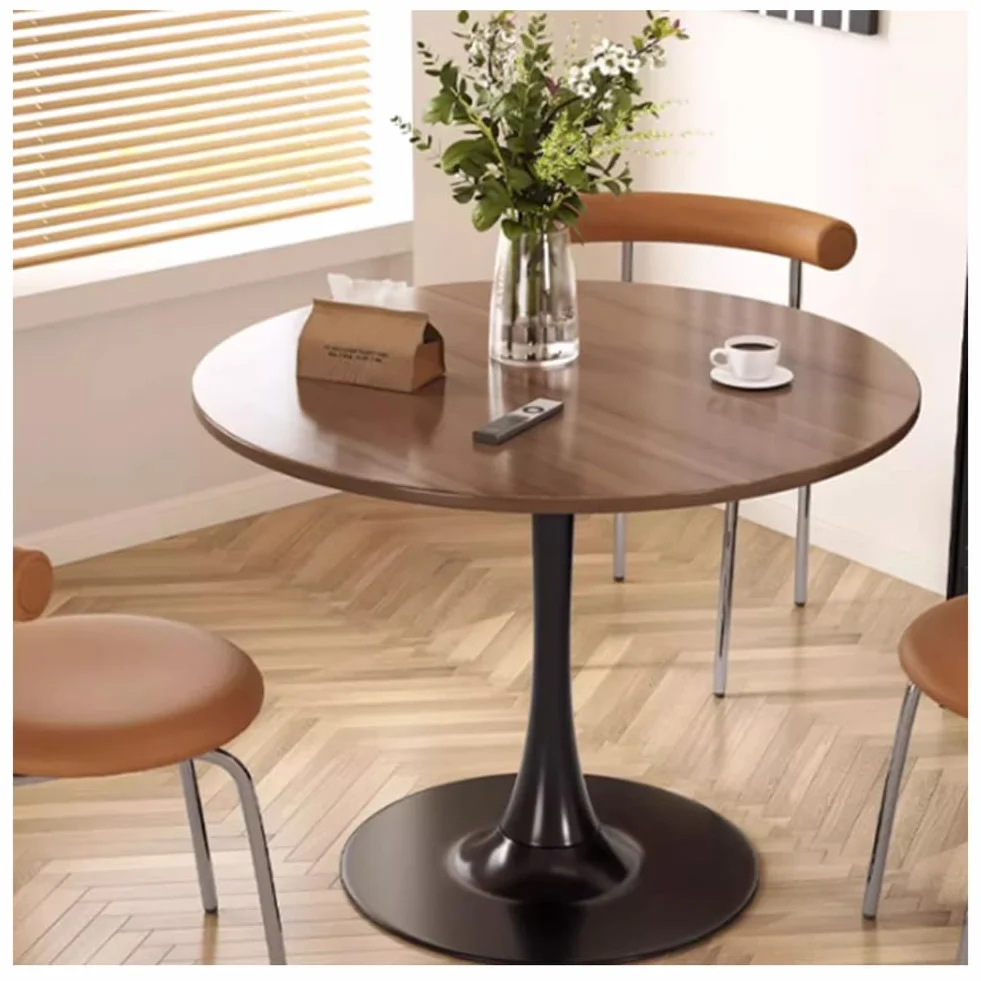 Nowoczesny okrągły stół jadalny 70 cm płyta MDF dla 4 6 osób małe meble kuchenne do wypoczynku i salonu współczesny design dla dużej rodziny jadalni