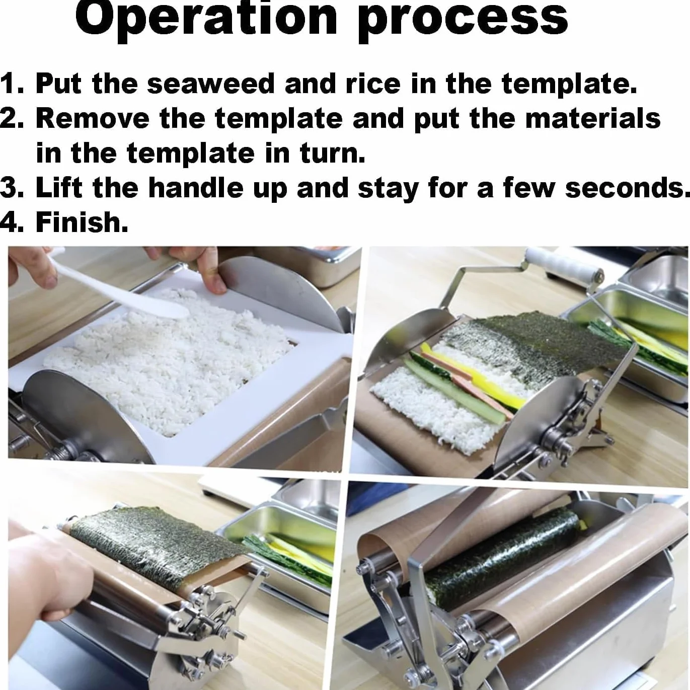 Ręczne narzędzie do zwijania sushi dla początkujących, DIY Sushi Roller Mold Maker do użytku domowego i kuchni