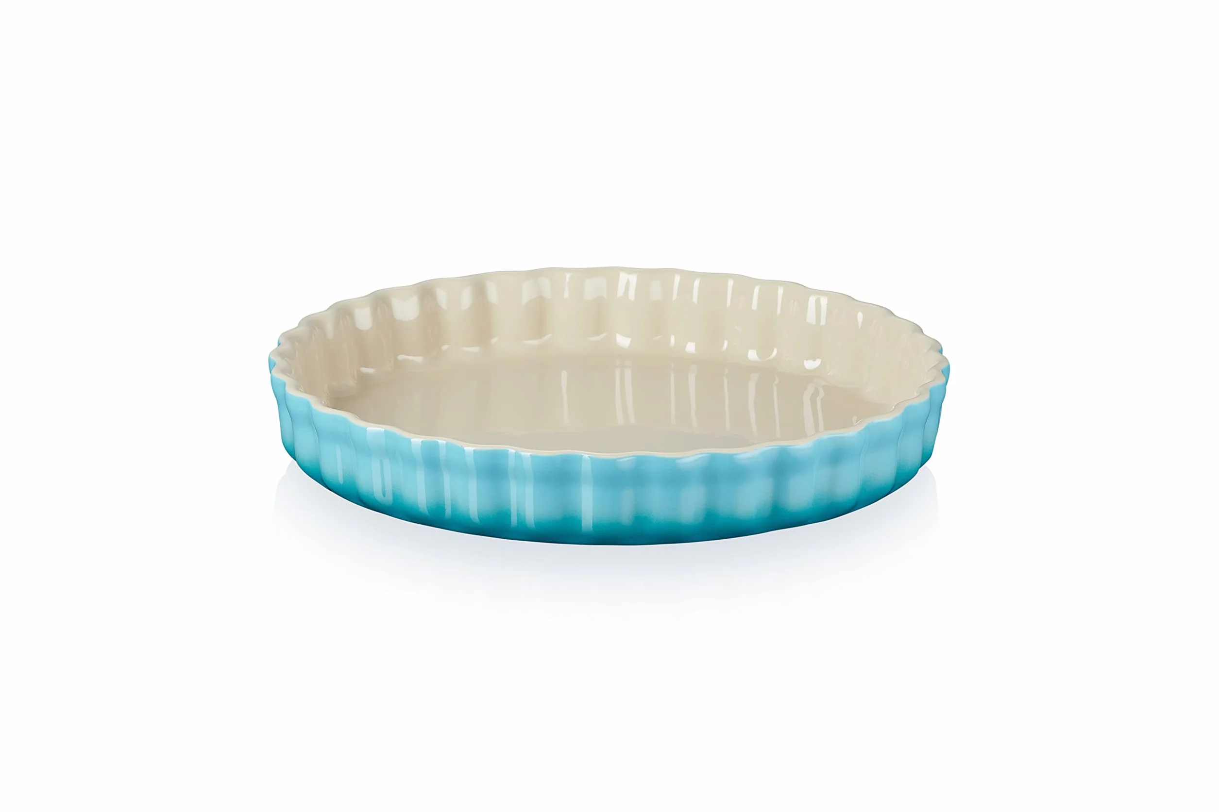 Le Creuset Heritage karbowane naczynie z flaneli, kamionka, 28 cm, 1,82 kg, karaibski