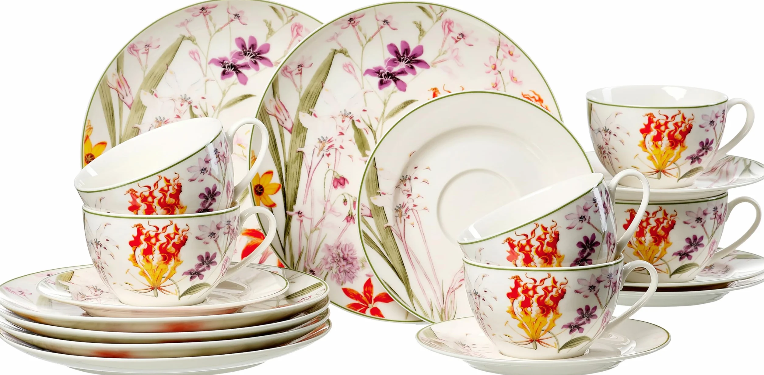 Ritzenhoff & Breker Serwis do kawy Flora, 18-częściowy, porcelana