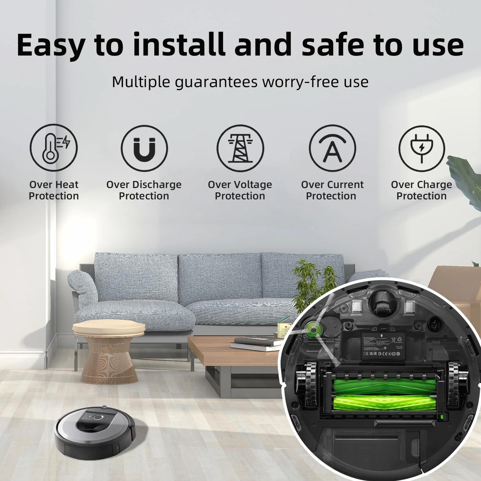 ABL-D2 Robot odkurzający Bateria Kompatybilny z iRobot Roomba i3 i4 i4 Plus i4150 i5 i5+ i6 i6+ i7 i7 Plus i8 i8+ i8550 j7 Roomba e5 e6 e5150 Combo j5 j7 j7+ j7550 j8+ j9 j9+ ABL-D2A ABL-D1 Battery