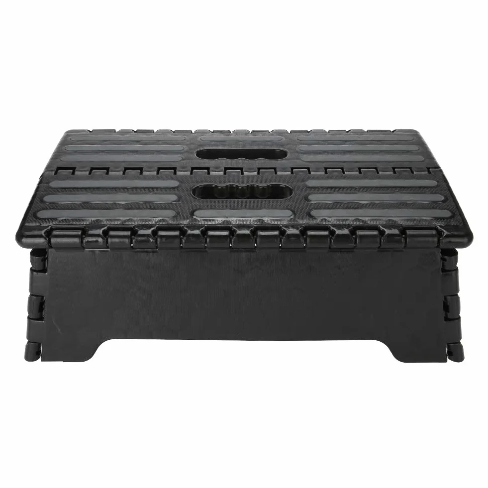 Przenośny antypoślizgowy składany podnóżek, z uchwytem, maks. 300 kg, wysokość 13 cm (5,1 cala), stabilny i trwały, do toalety, przyczepy kempingowej i łazienki.