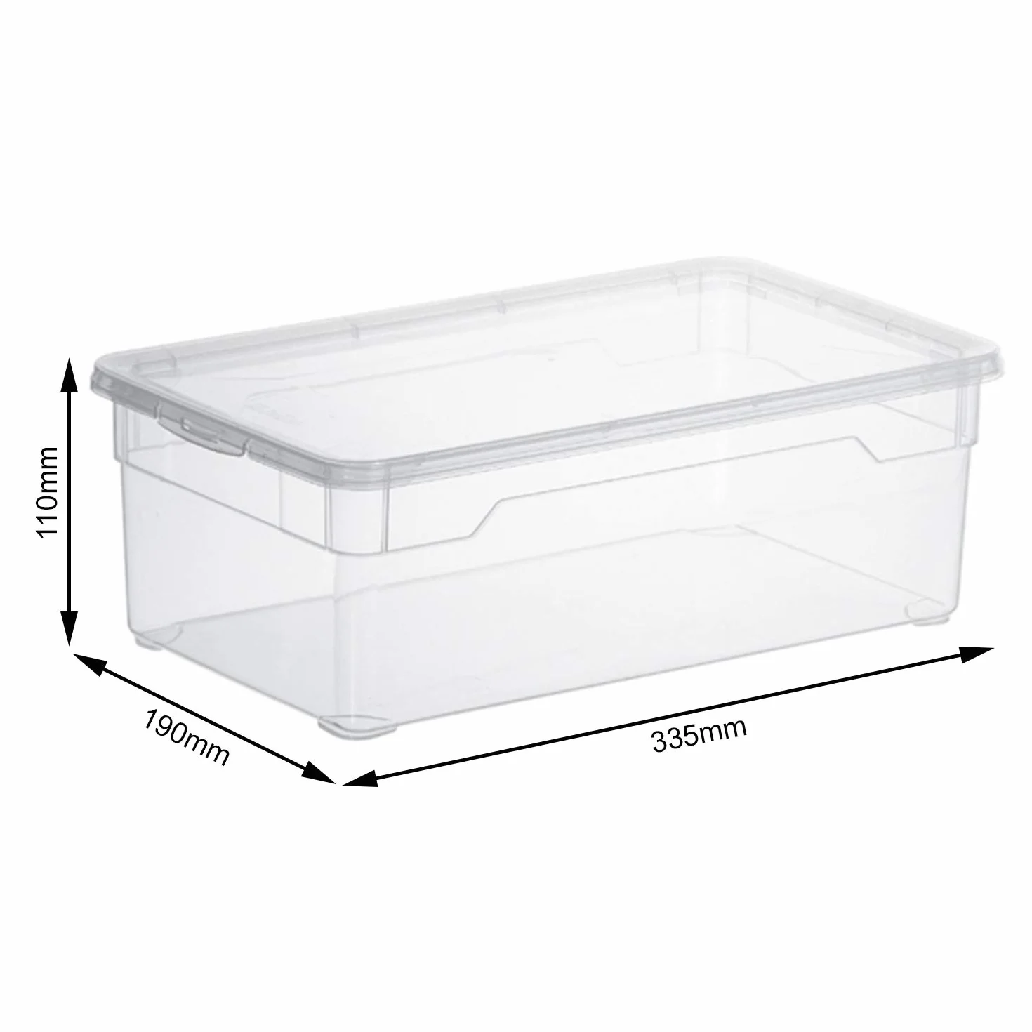 Rotho Clear Zestaw Pojemników Do Przechowywania Plastik Bezbarwny 4 x 5 l