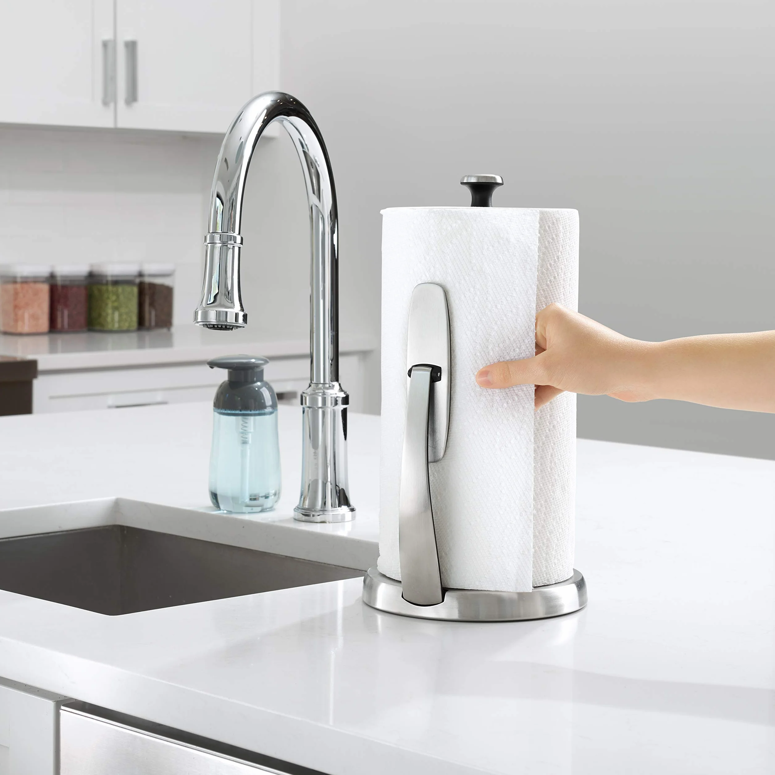 Oxo Simplytear Stojak na Ręczniki Srebrny 33 x 18 cm