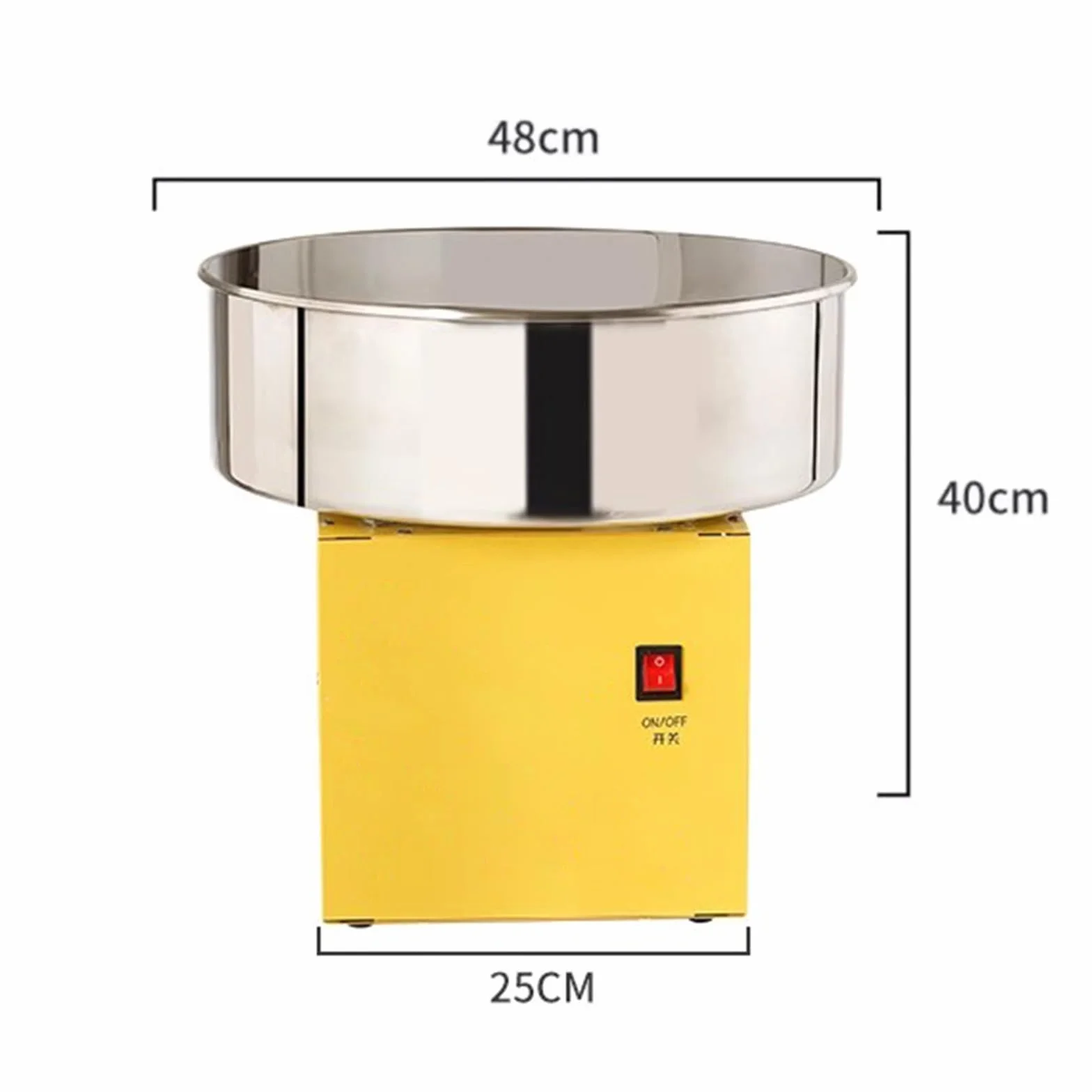 maszyna do waty cukrowej Maszyna do waty cukrowej użytku komercyjnego W pełni automatyczna fantazyjna maszyna przedsiębiorczości i ustawiania stoisk(Yellow)