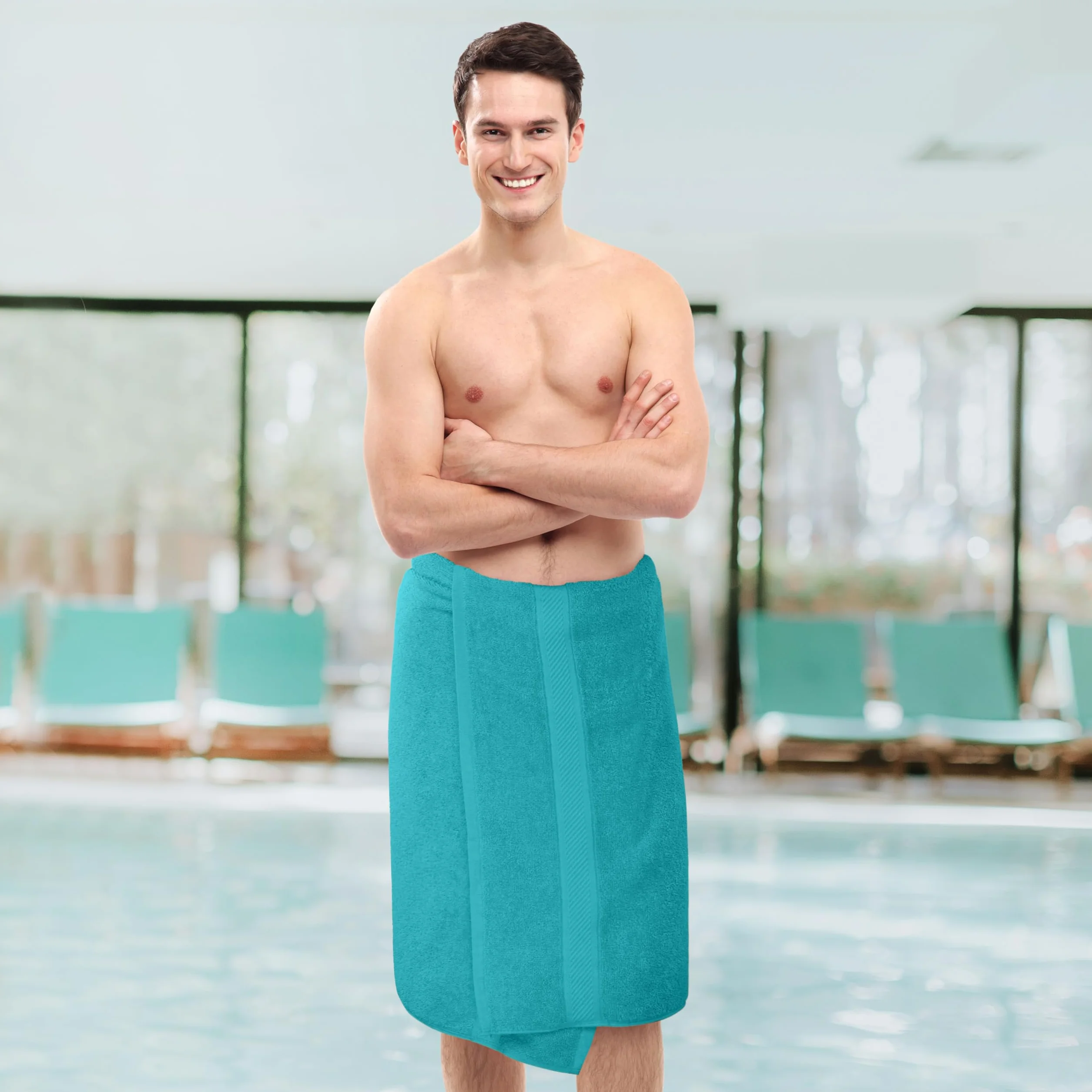 Utopia Towels - 6-częściowy zestaw średnich ręczników kąpielowych, 100% bawełna (60 x 120 CM), lekkie i bardzo chłonne ręczniki, odpowiednie do hoteli, spa i łazienek (Turkusowy)