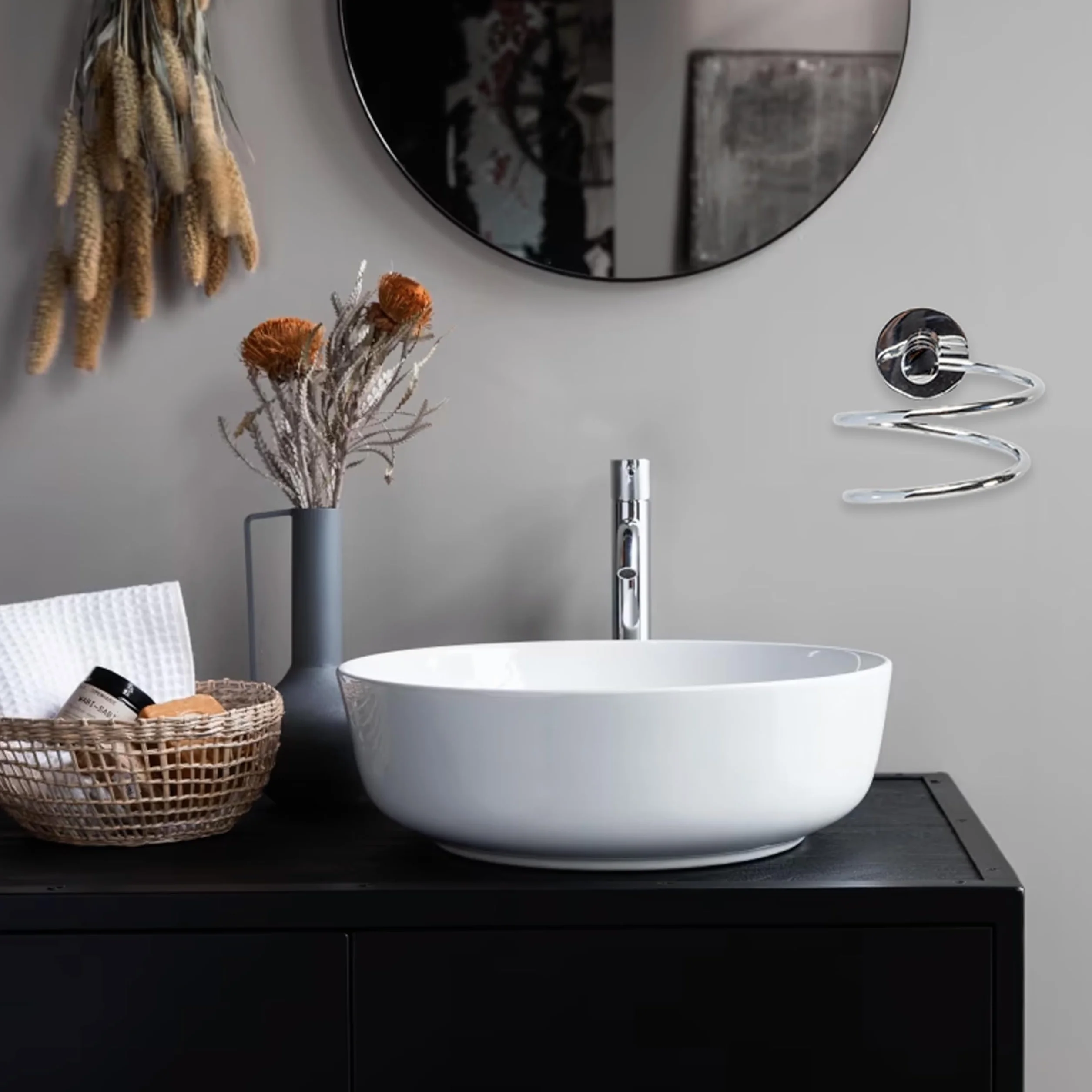 IPEA Uchwyt na dozownik naklejki ścienne - bez wiercenia - nowoczesny design - elegancki uchwyt na butelkę na mydło w płynie do przyklejania w łazience, pod prysznicem, kuchnią, domem