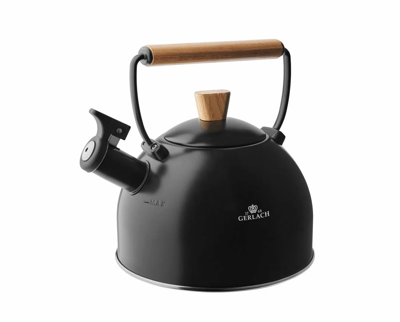 Gerlach Natur Czajnik Stalowy Czajnik Ze Stali Nierdzewnej 2,5 L Z Gwizdkiem Indukcja Kuchenka Gazowa Elektryczna Ceramiczna
