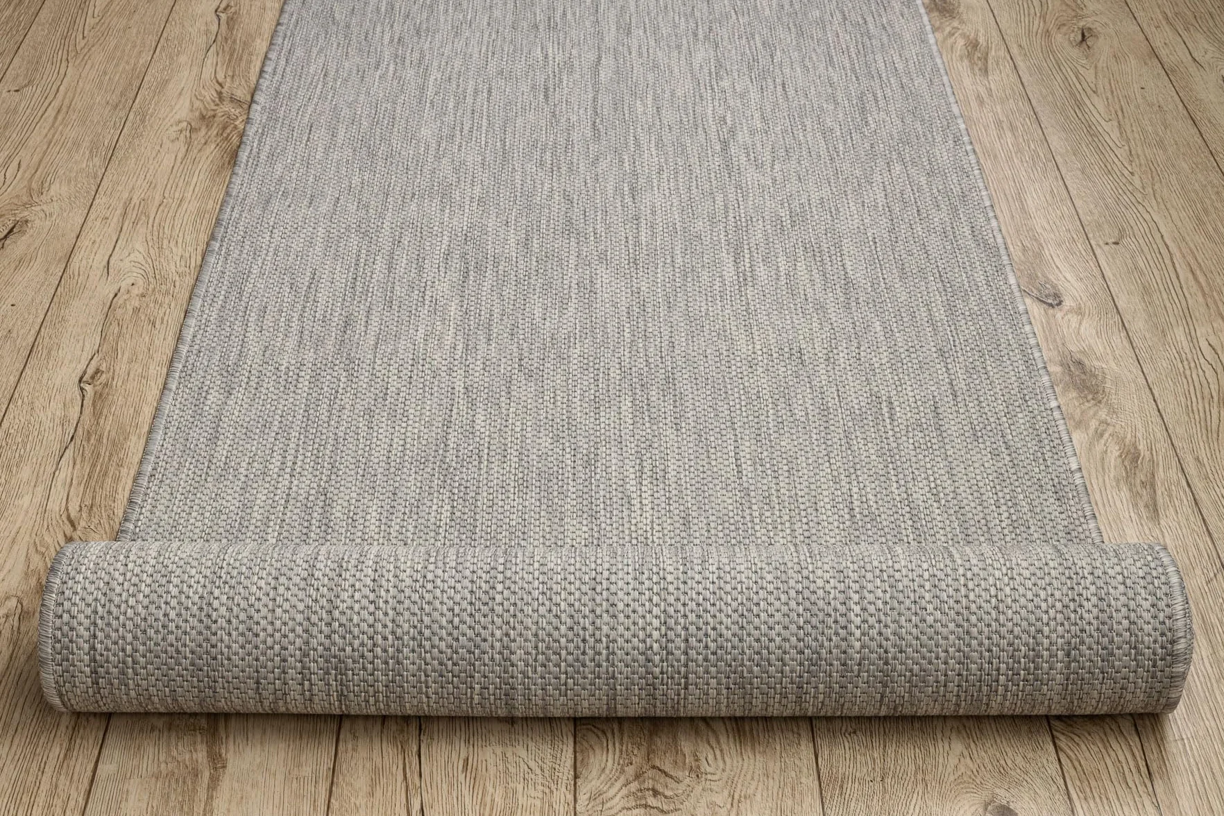 Bieżnik SISAL SION Melange płasko tkany, szary, 100 cm, 100 x 520 cm, szary