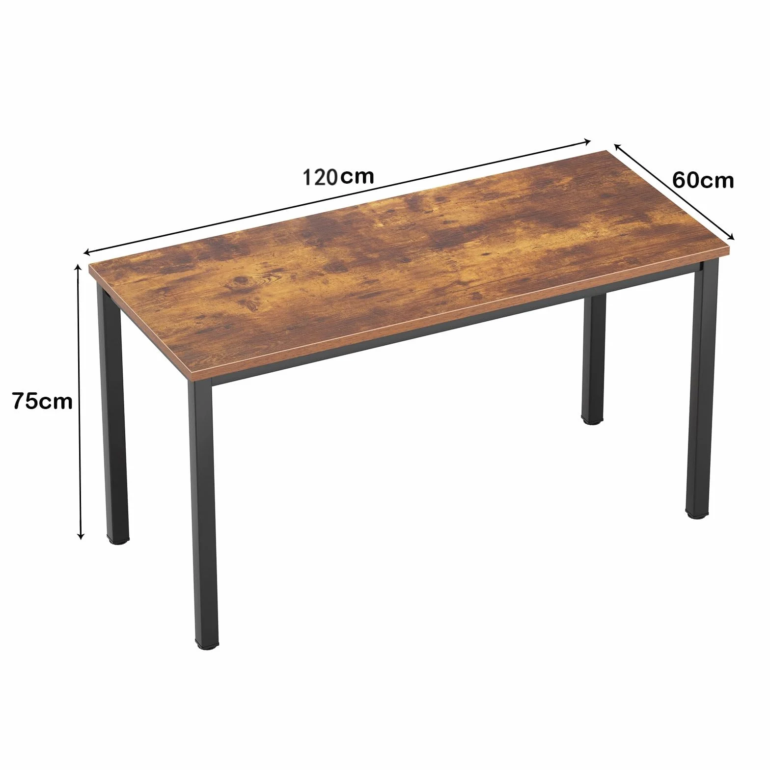 SogesHome Biurko, stolik komputerowy 120 x 60 x 75 cm, do domu, biura, do jadalni, stołu konferencyjnego