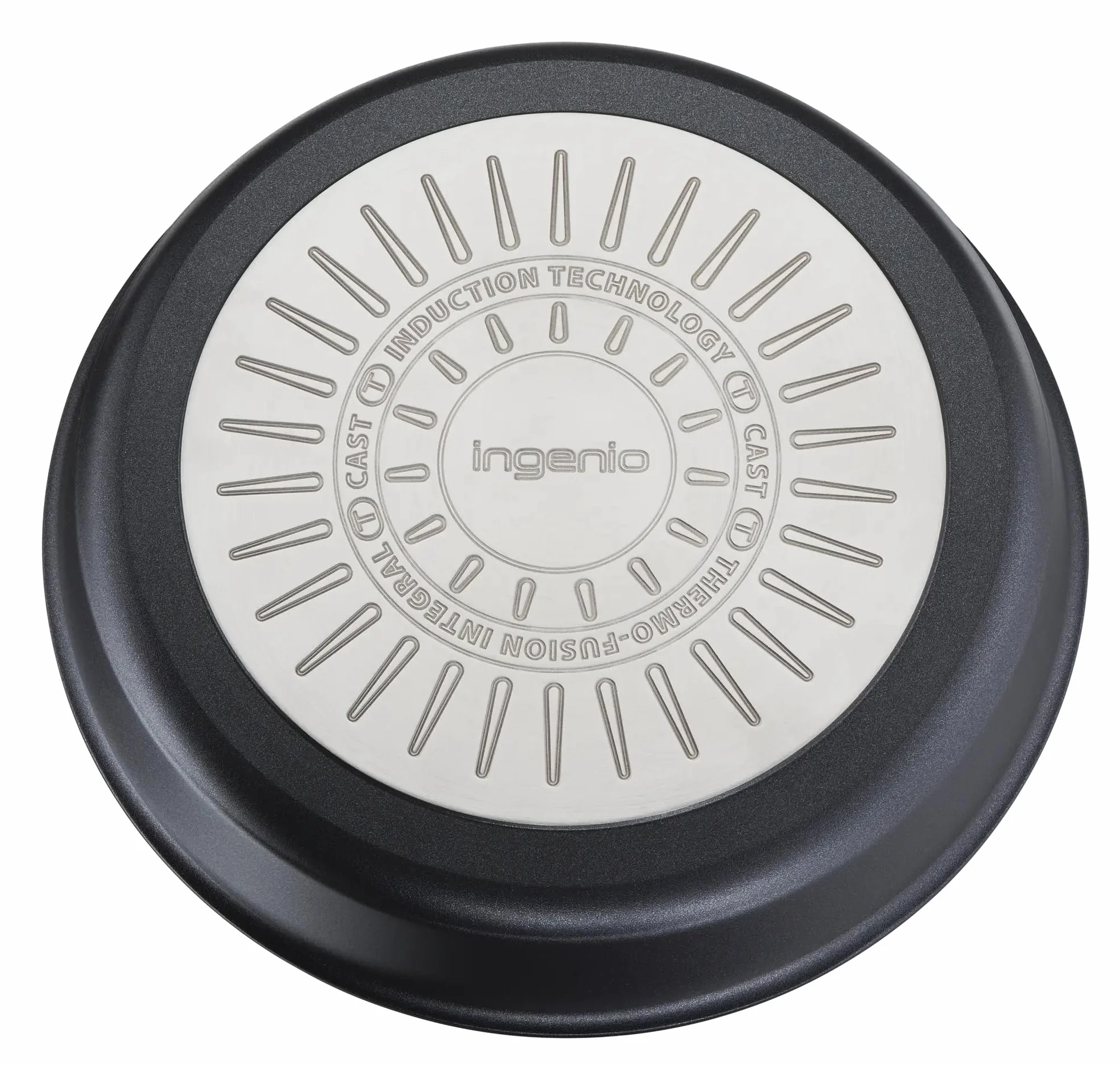 Tefal Ingenio Patelnia grillowa, 26 cm, indukcyjna, powłoka nieprzywierająca, odlew aluminiowy, możliwość układania w stosy, kompatybilna ze zmywarką, Eco Resist L8584004, czarna, nieprzywierająca