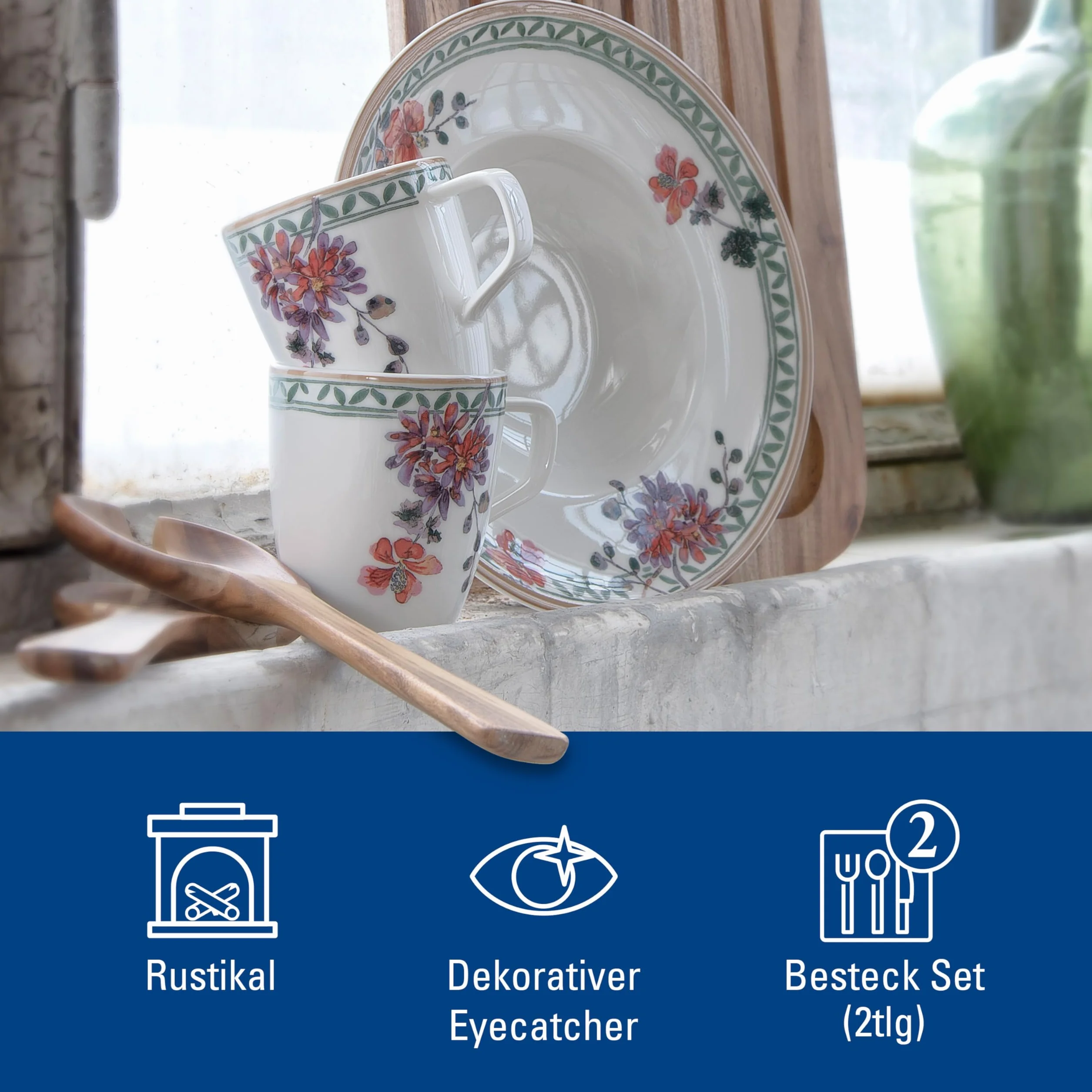 Villeroy & Boch - Artesano 2-częściowy zestaw sztućców do sałatek, drewniane, sałatki, sztućce, drewniane łyżki, drewniane widelce, drewno akacjowe