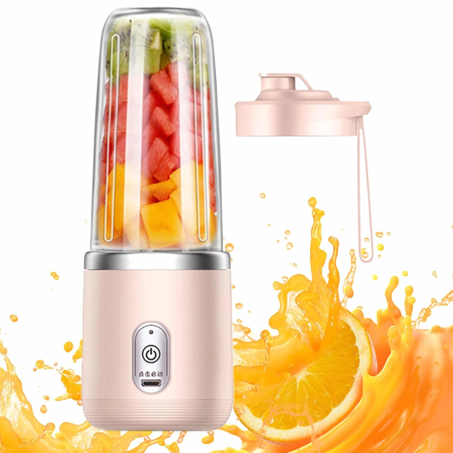Osobisty blender, przenośny blender do, mikser owoców na wynos, wielofunkcyjny mikser do żywności podróżny owoc warzywa sokowirówka kubek do domu, sportu, kempingu