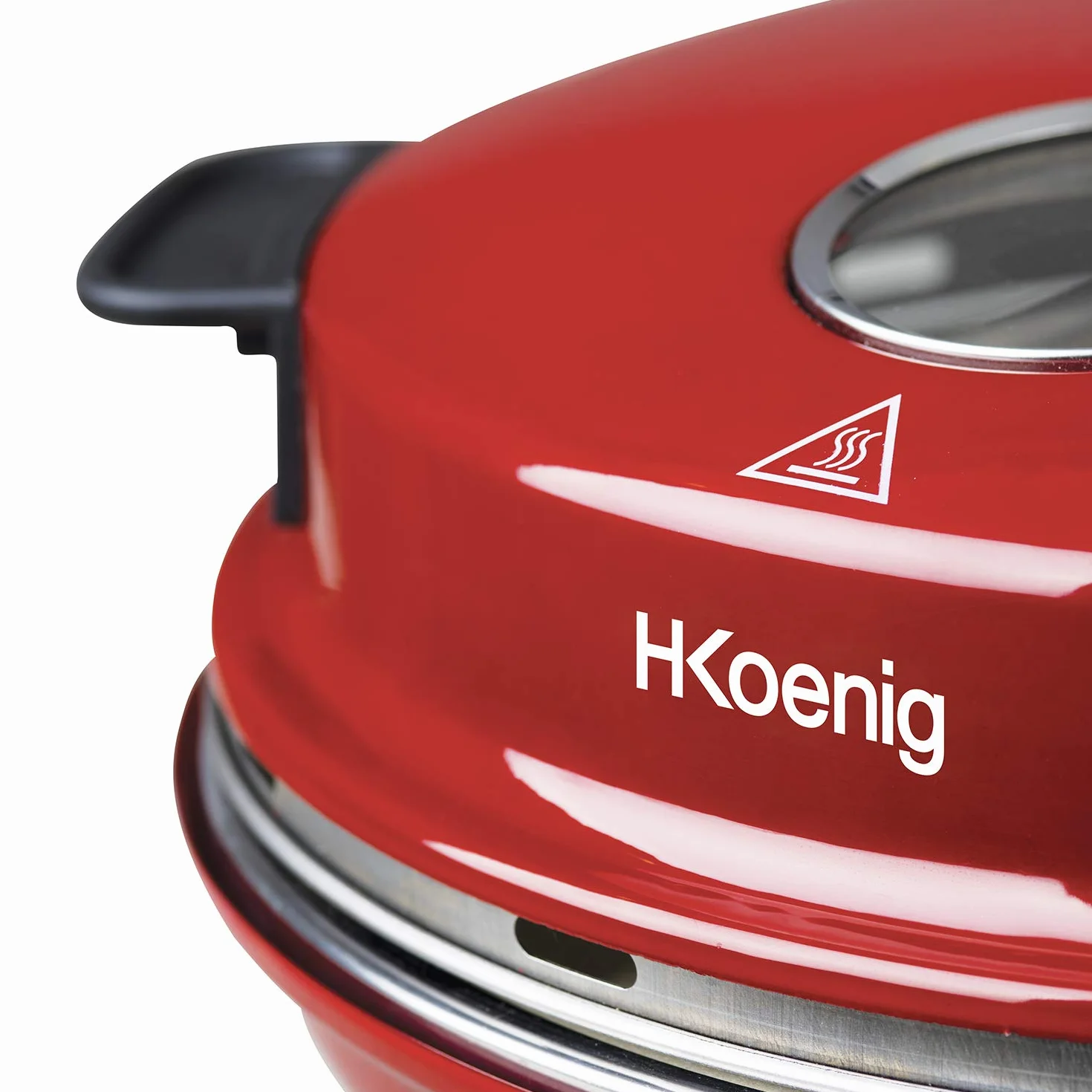 H.Koenig NAPL350 Piec do Pizzy, Aluminium, 1200 W, Czerwony
