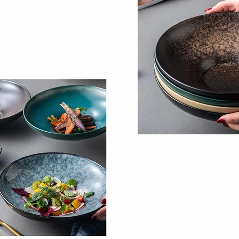 Ceramiczna Miska Na Makaron Instant, Śniadanie/Obiad Z Uchwytem I Pokrywką, Bezpieczna Do Mikrofalówki, Zupa, Sałatka, Płatki Zbożowe, Do Biura W Akademiku - 750 Ml + 390（A）