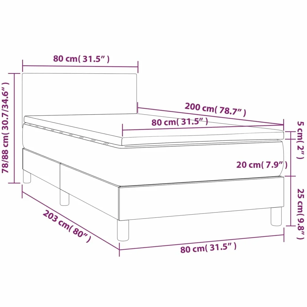 Skóra ekologiczna regulowany zagłówek kontynentalne 80x200 cm czarny | Łóżko kontynentalne z materacem LED 80x200 czarna ekoskóra z zagłówkiem i ochraniaczem do sypialni