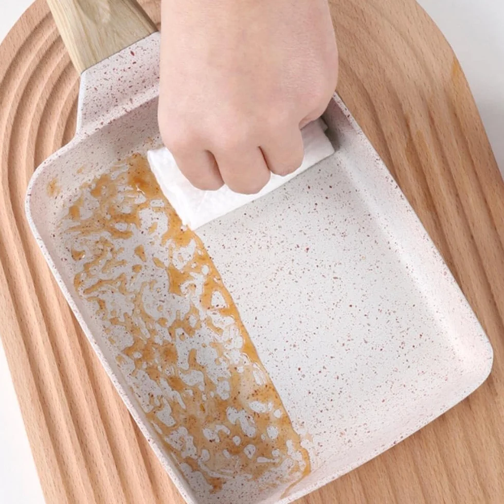 Aluminiowa patelnia nieprzywierająca, nieprzywierająca powłoka granitowa patelnia do jajek patelnia do omletów patelnia do smażenia patelni do smażenia -A18,5 x 14,5
