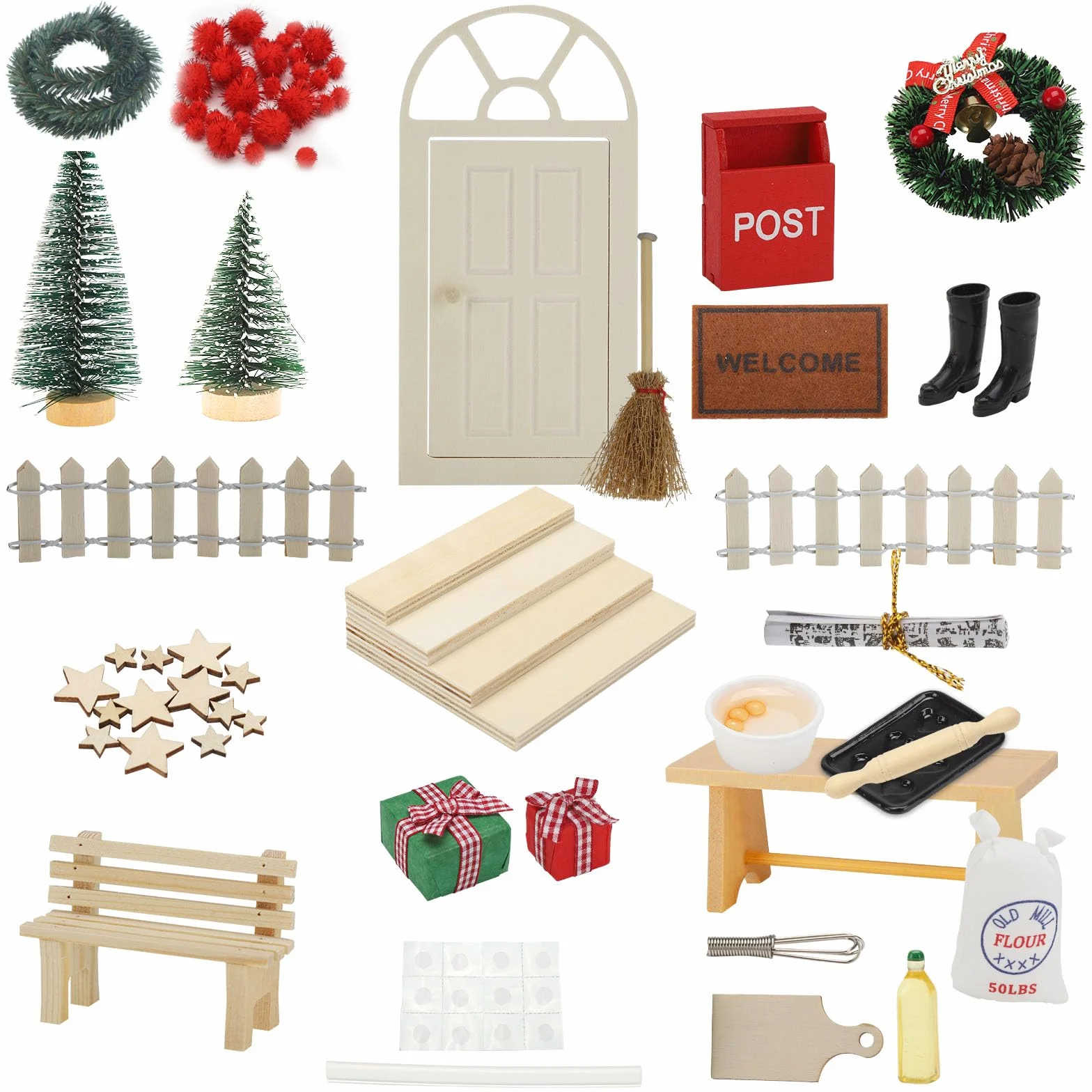 LERKNVOE Zestaw do drzwi skrzatów, prezent DIY