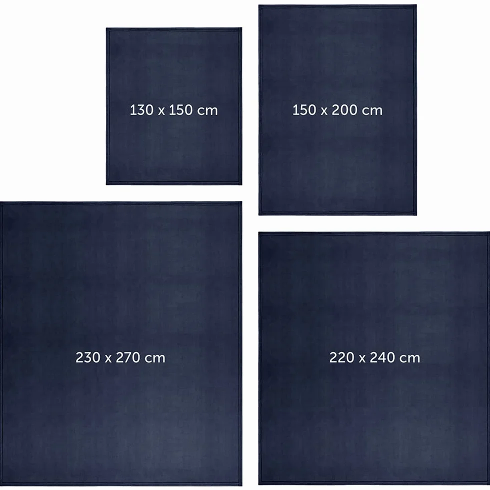 Blumtal Premium Sherpa Kuscheldecke miękka – Koc do mieszkania 150x200 cm – certyfikowany przez OEKO-TEX – koc w kolorze Dark Ocean-Niebieski