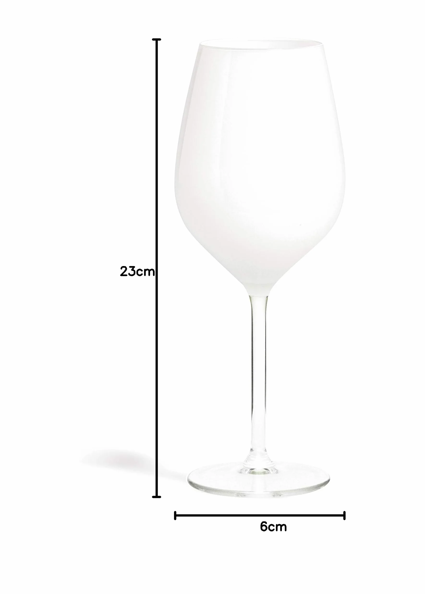 Excelsa Kieliszki do Wina, Szkło, Biały, 6 Sztuk/500ml