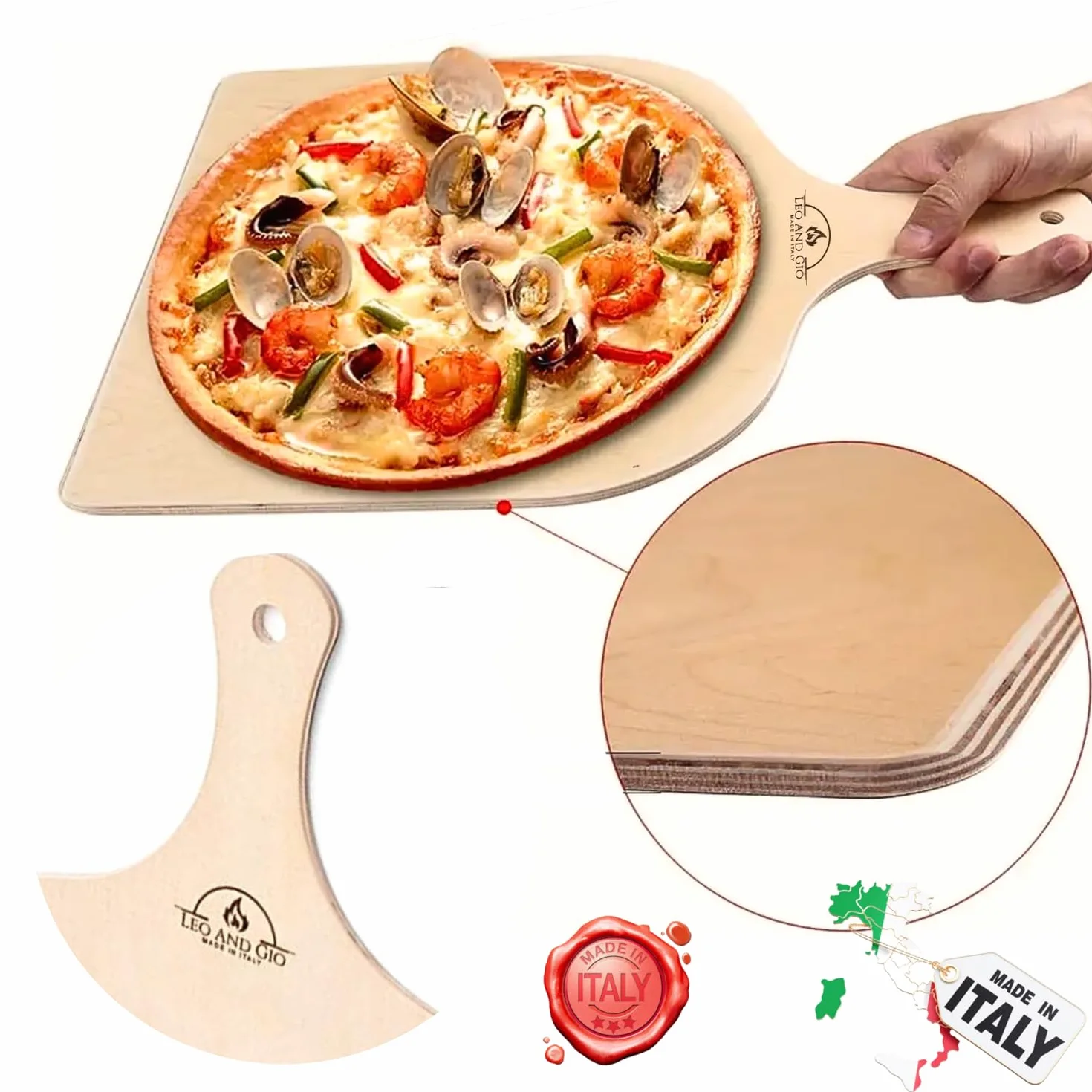 Łopatka do pizzy do kamienia do pizzy, łopatka do pizzy, 25 cm, drewniana łopatka do pizzy, łopatka do piekarnika i grilla, do łopatki do pizzy, akcesoria do kuchni, deska do krojenia