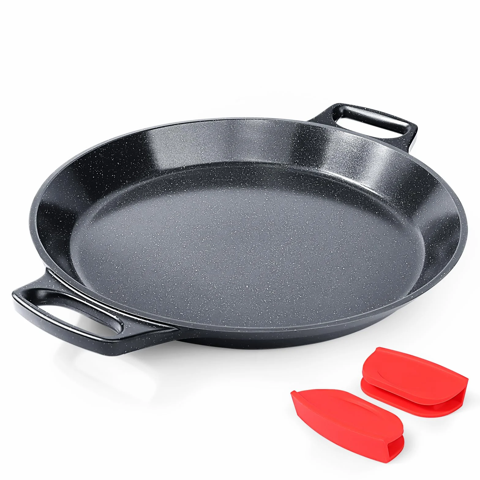GiPP Patelnia do Paelli z Powłoką Nieprzywierającą, 36 cm, na 6–8 Porcji, Kompatybilna z Kuchenkami Indukcyjnymi, Gazowymi, Elektrycznymi i Ceramicznymi