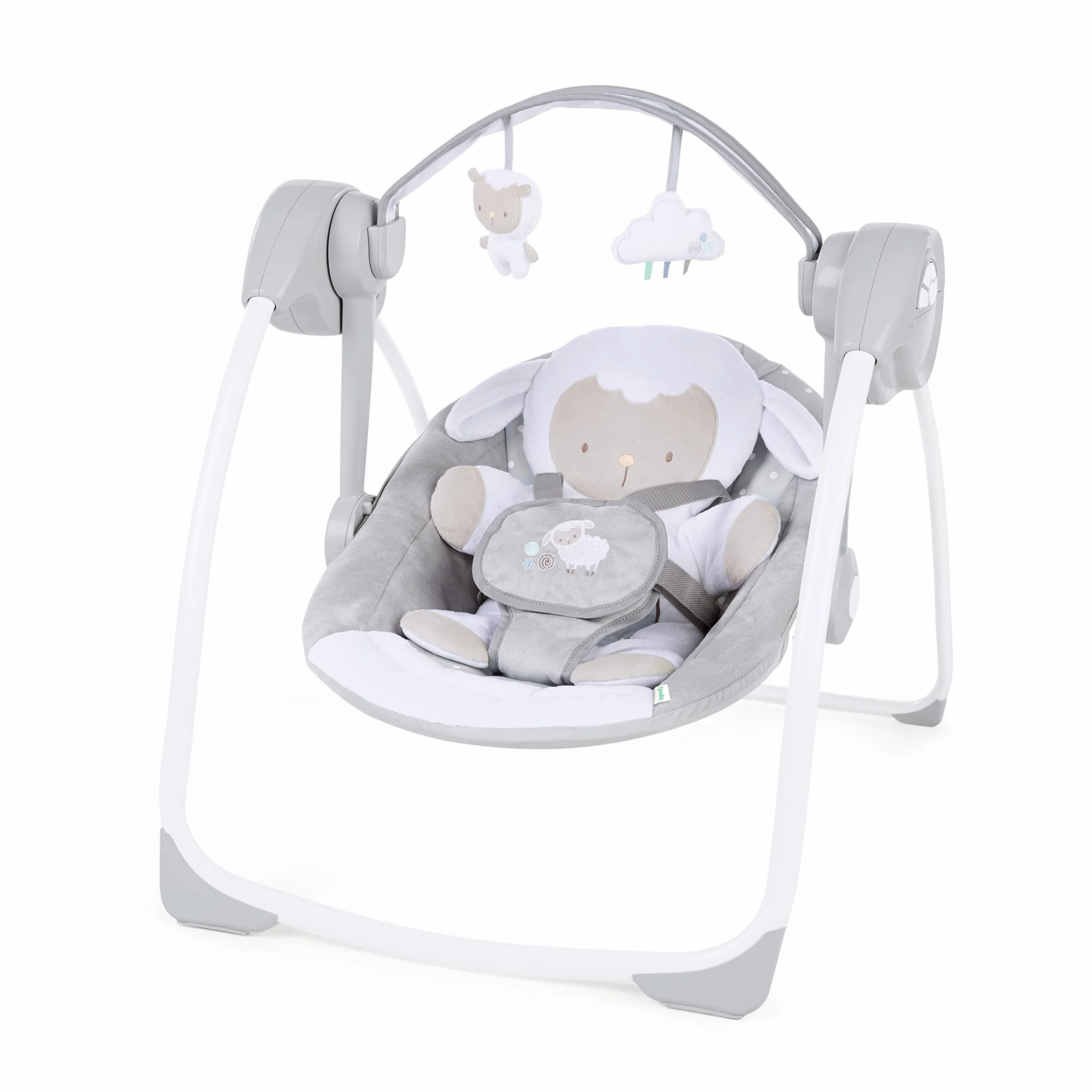 Ingenuity, Przenośna huśtawka dla niemowląt, lampa Cuddle lamp – z melodiami, ustawieniem czasu i huśtawki