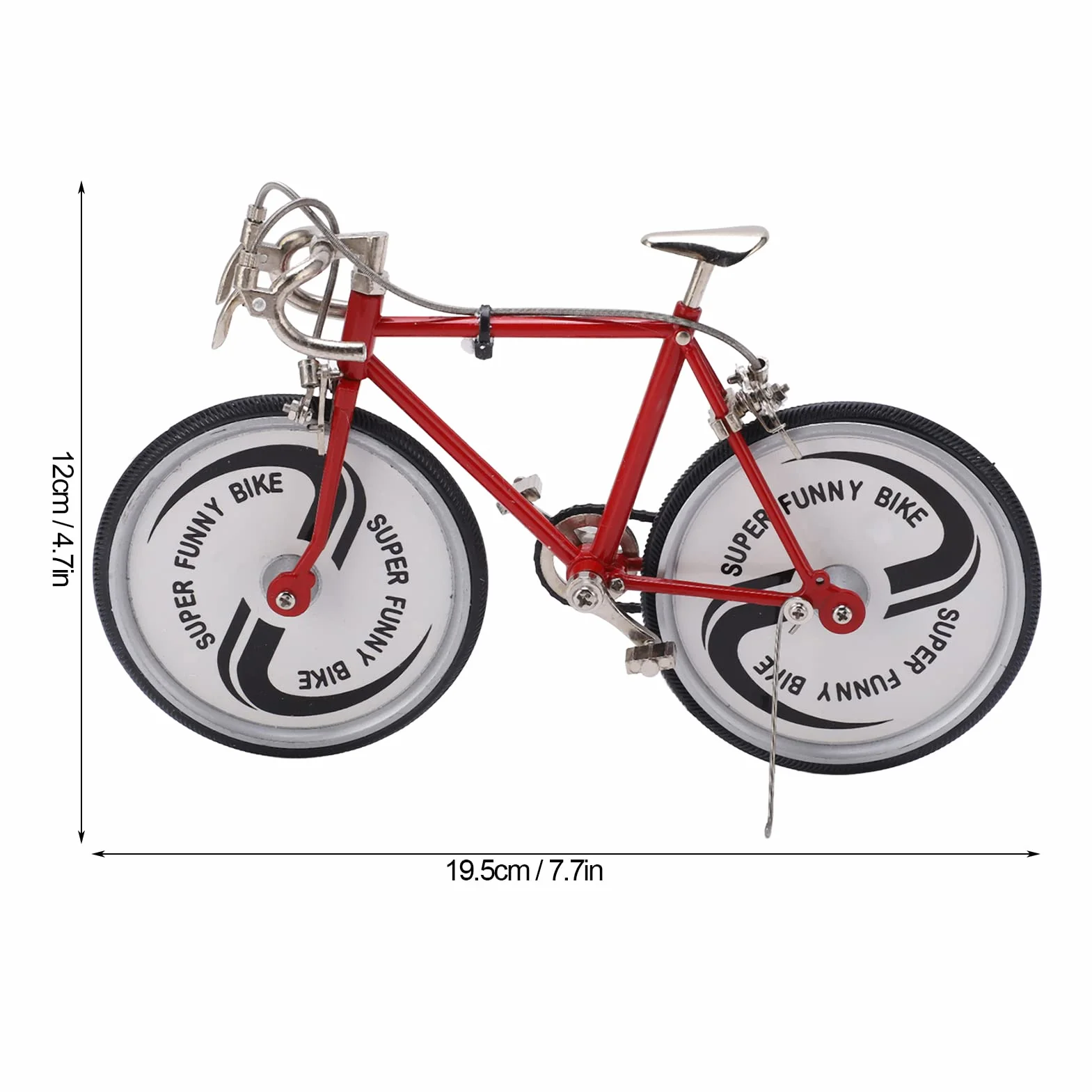 Rower na palec, indywidualny design Materiał ze stopu Bogate detale Doskonałe wykonanie Ozdoba roweru dla