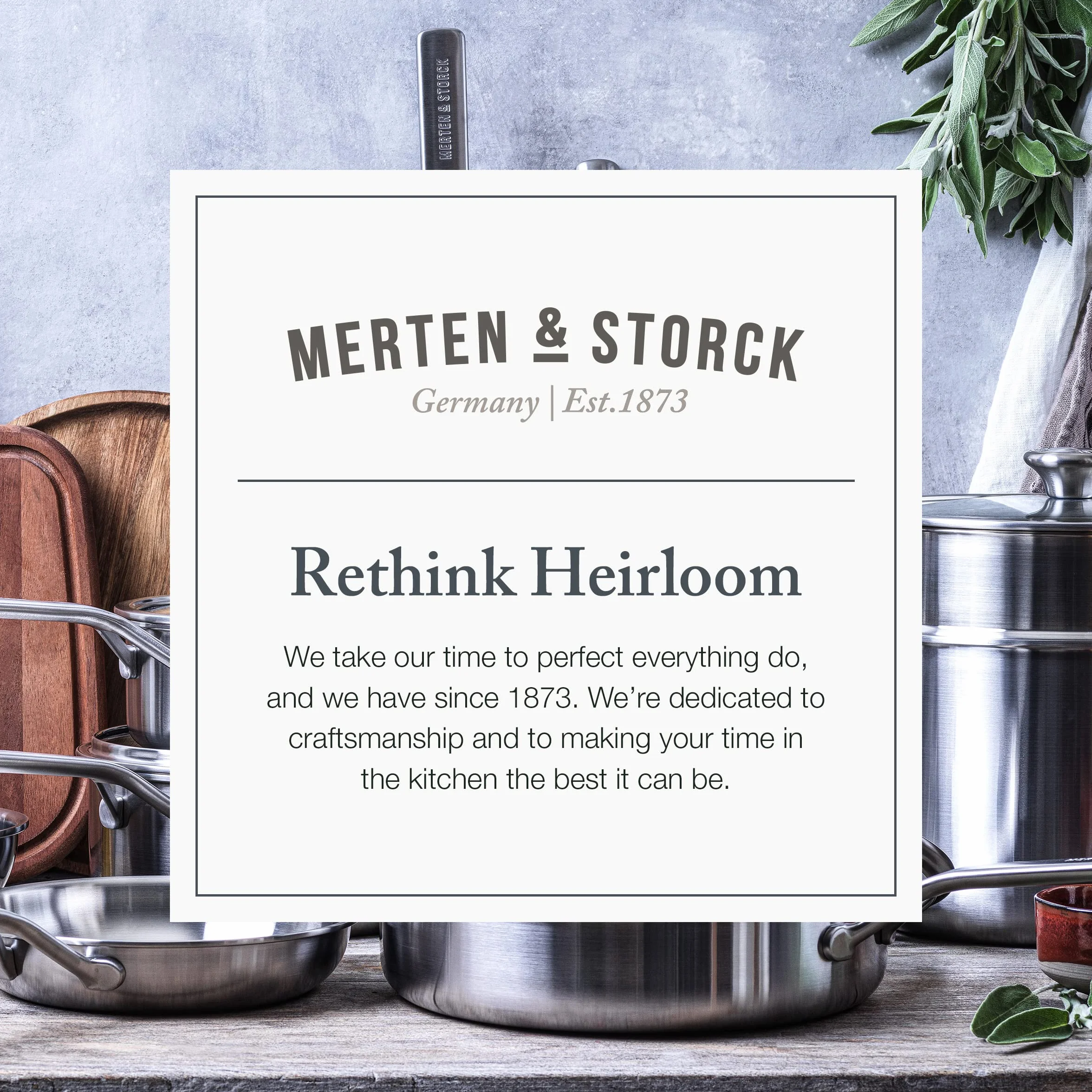 Merten & Storck, 3-Ply 4-częściowy zestaw naczynia, srebrny
