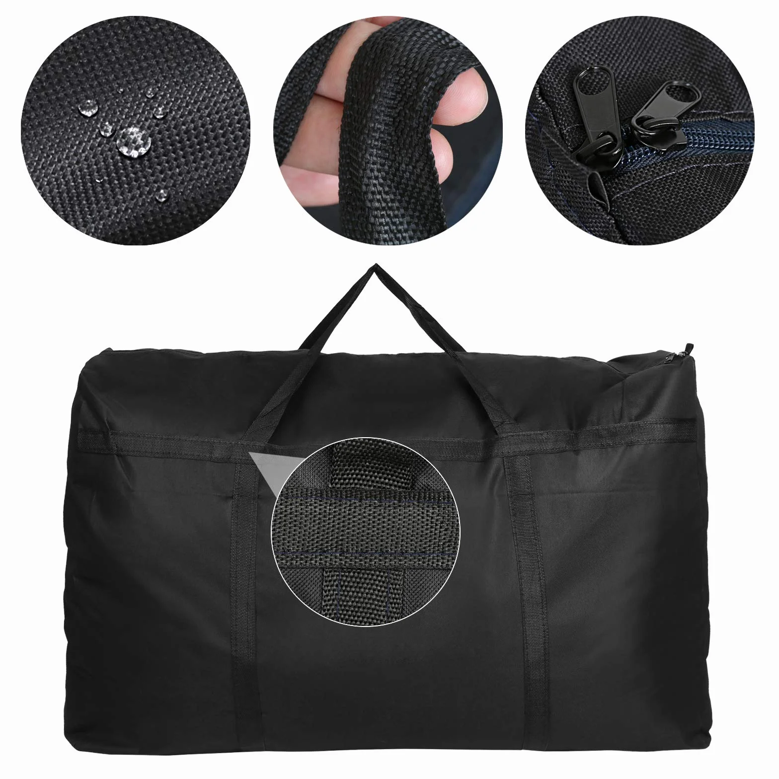 Torba do przechowywania kołder i poduszek 600D Oxford z zamkiem błyskawicznym 90L x 24W x 58H