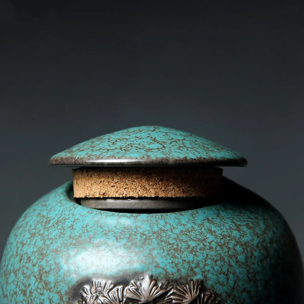 Ceramiczny pojemnik na herbatę puszki na herbatę, dekoracje rzemieślnicze, czarna herbata, ceramiczne, zamknięte puszki do przechowywania, pojemnik na herbatę