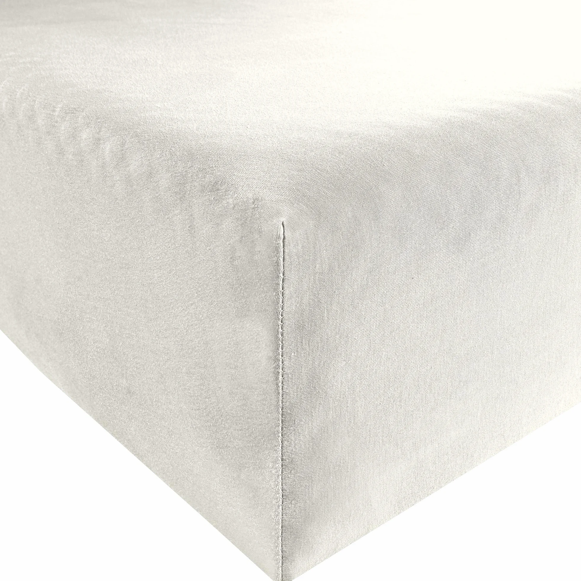 Formesse prześcieradło z gumką Bella Donna Jersey do materacy i łóżek wodnych 140-200x160-220 cm w kolorze białym wełnianym