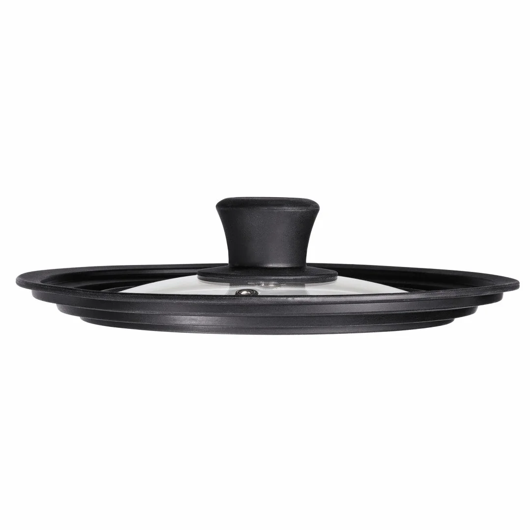 Xavax 00111544 Pokrywka na Garnek, Czarny/Przezroczysty, 16-20 cm